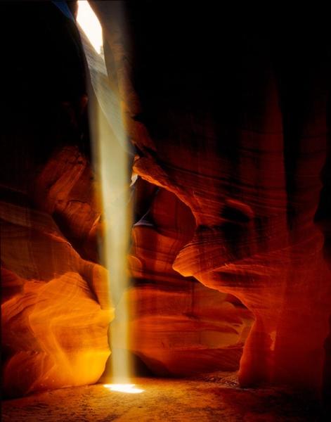 Christian Schuster Photography Light Waterfall Stone Cave in the Dark