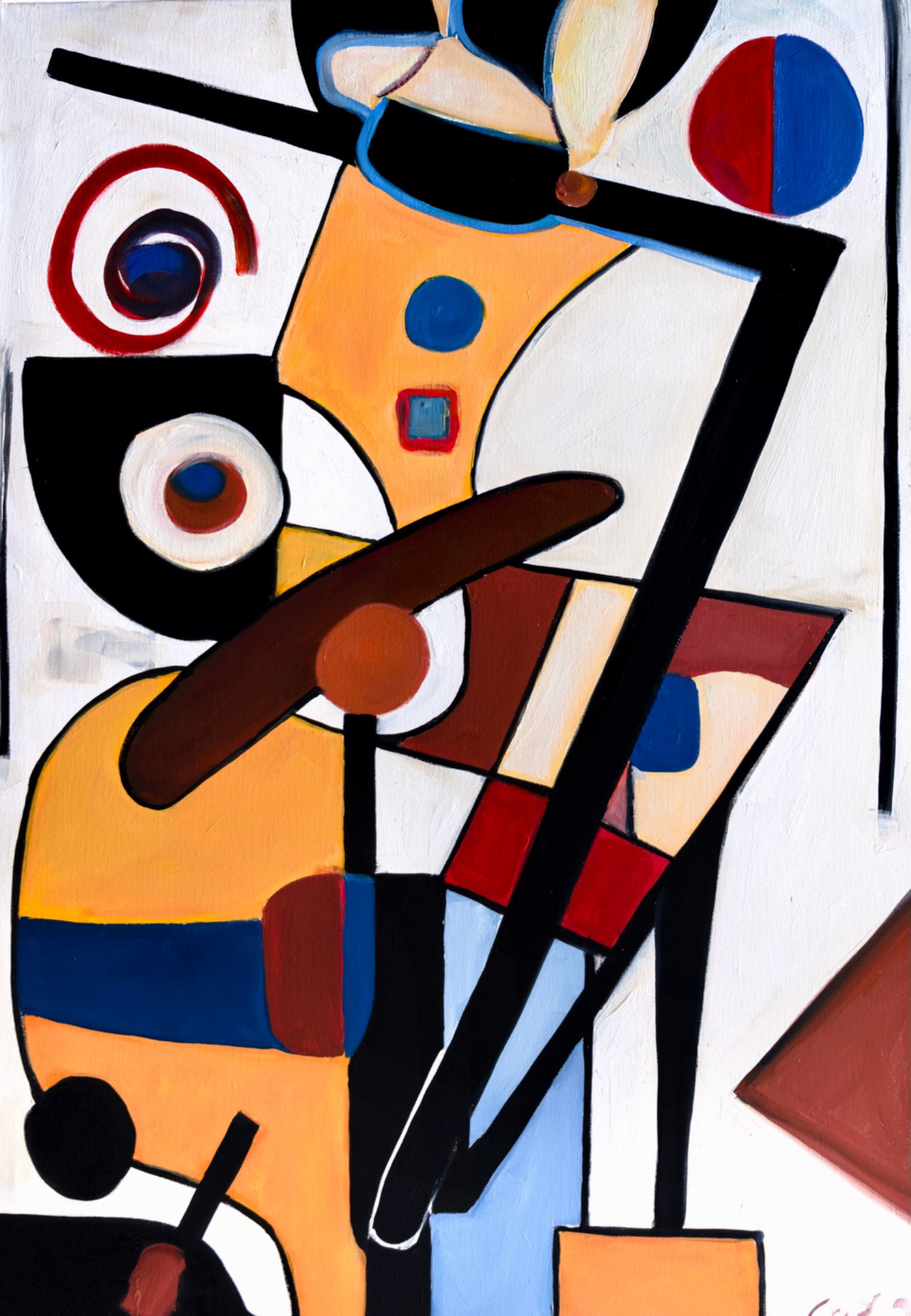 MECESLA Maciej Cieśla, "Pure abstract 26", Peinture abstraite colorée sur toile