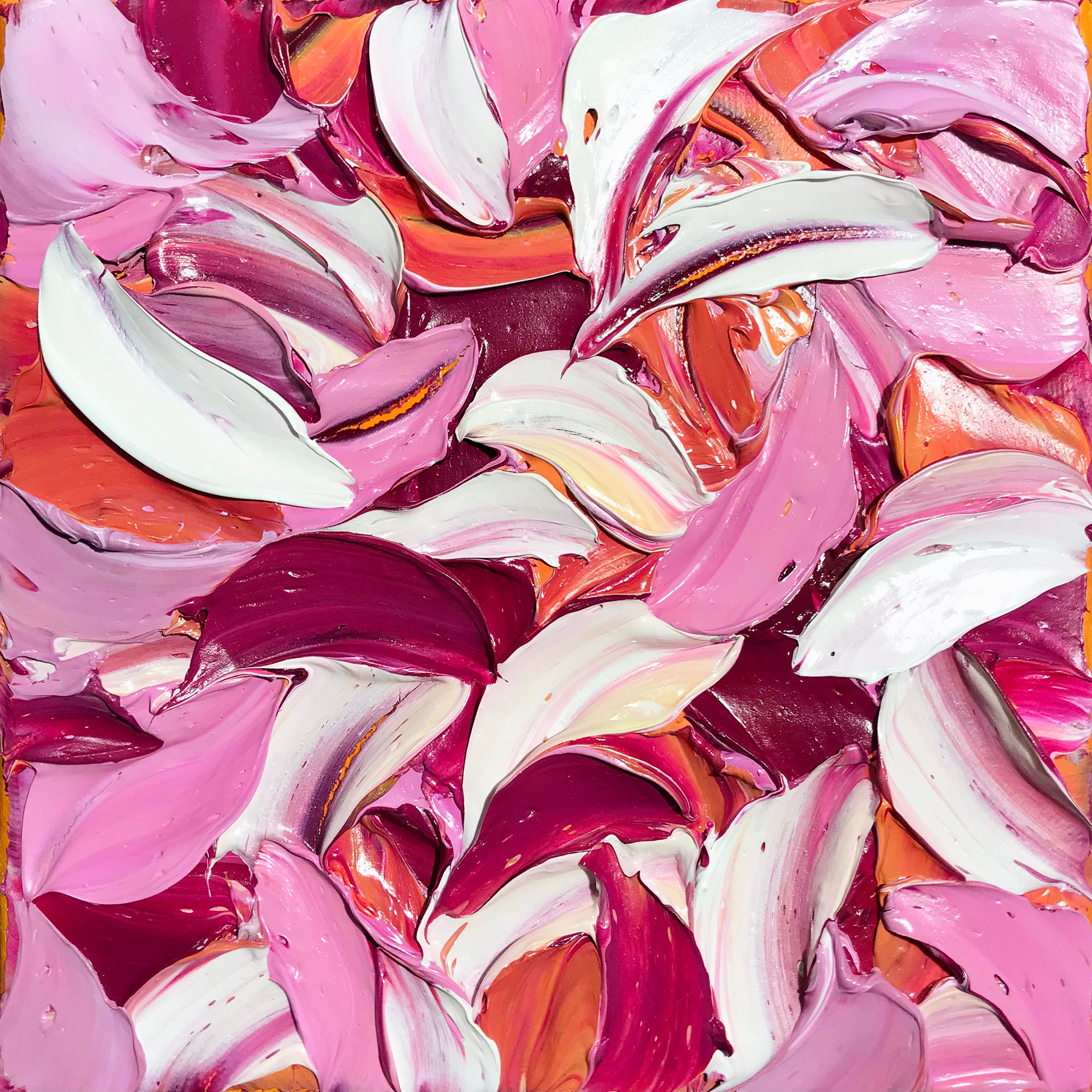 Oliver Messas "Gaieté..." Peinture abstraite de feuilles colorées