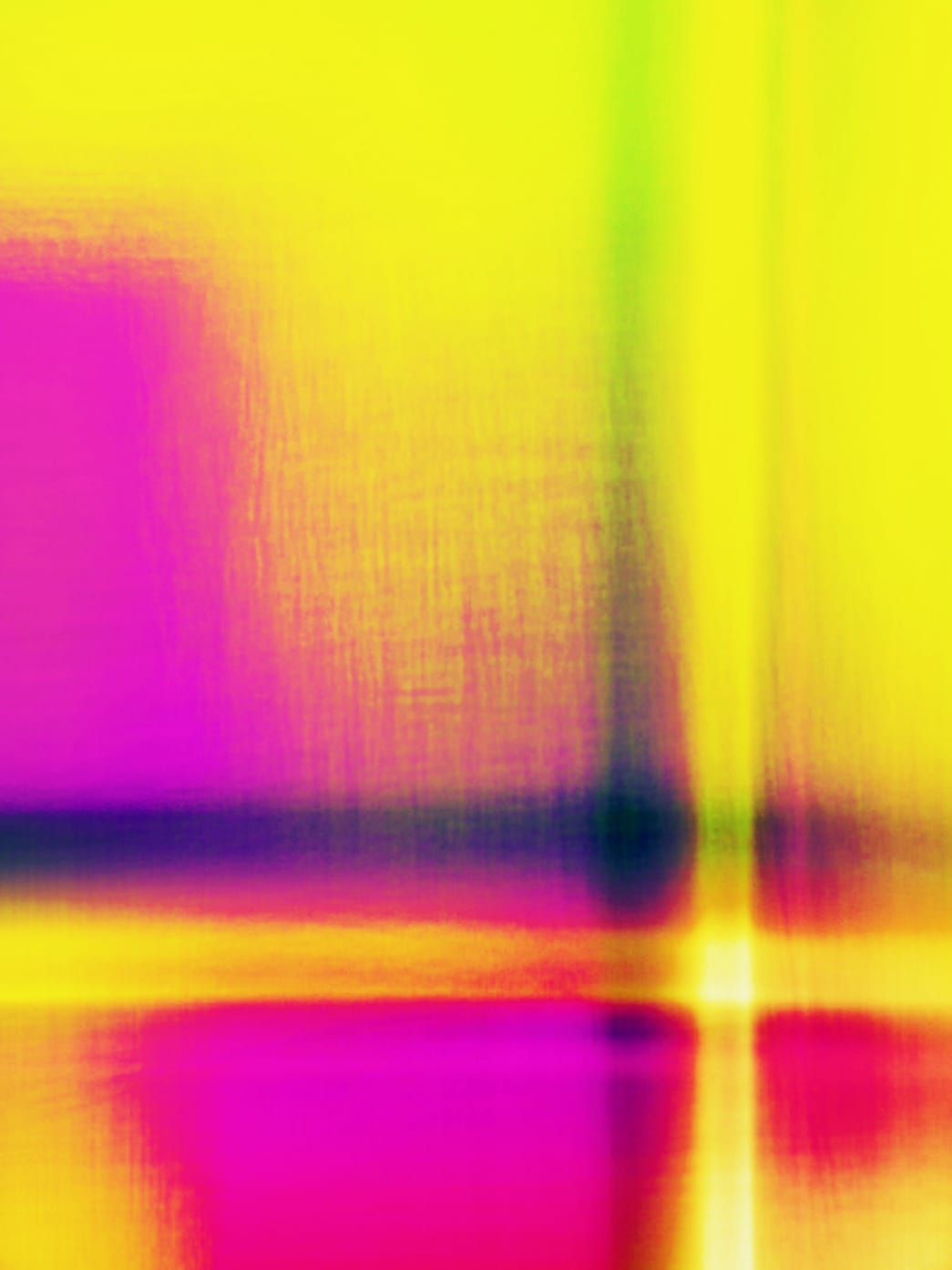 Fotografie, Scanografie von Michael Monney alias acylmx, Abstraktes Bild in Gelb, Pink und Violett 
