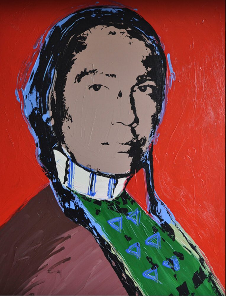 尤尔根-库尔（Jürgen Kuhl）的波普艺术丝网版画《罗素-米恩》印第安人