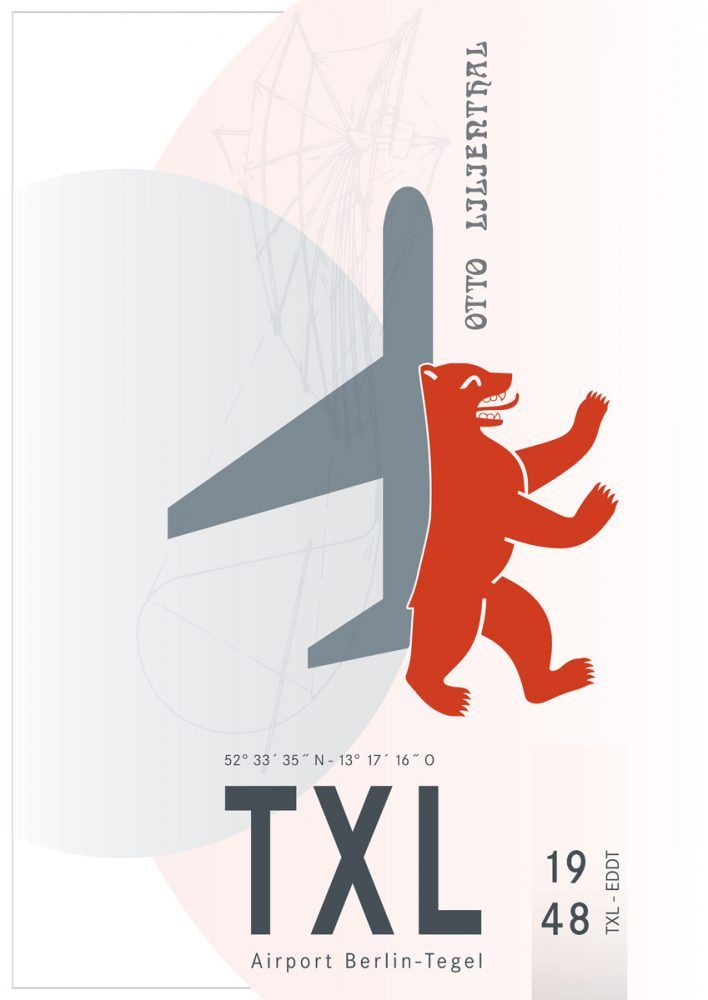 Jörg Conrad字体设计插图柏林机场TXL与熊
