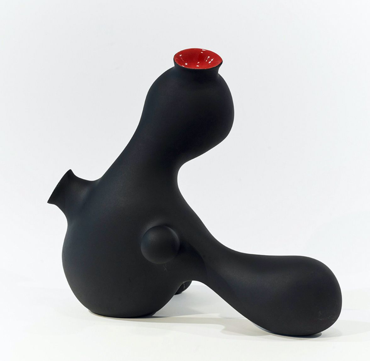 Pe Hagen abstract black sculpture spherical