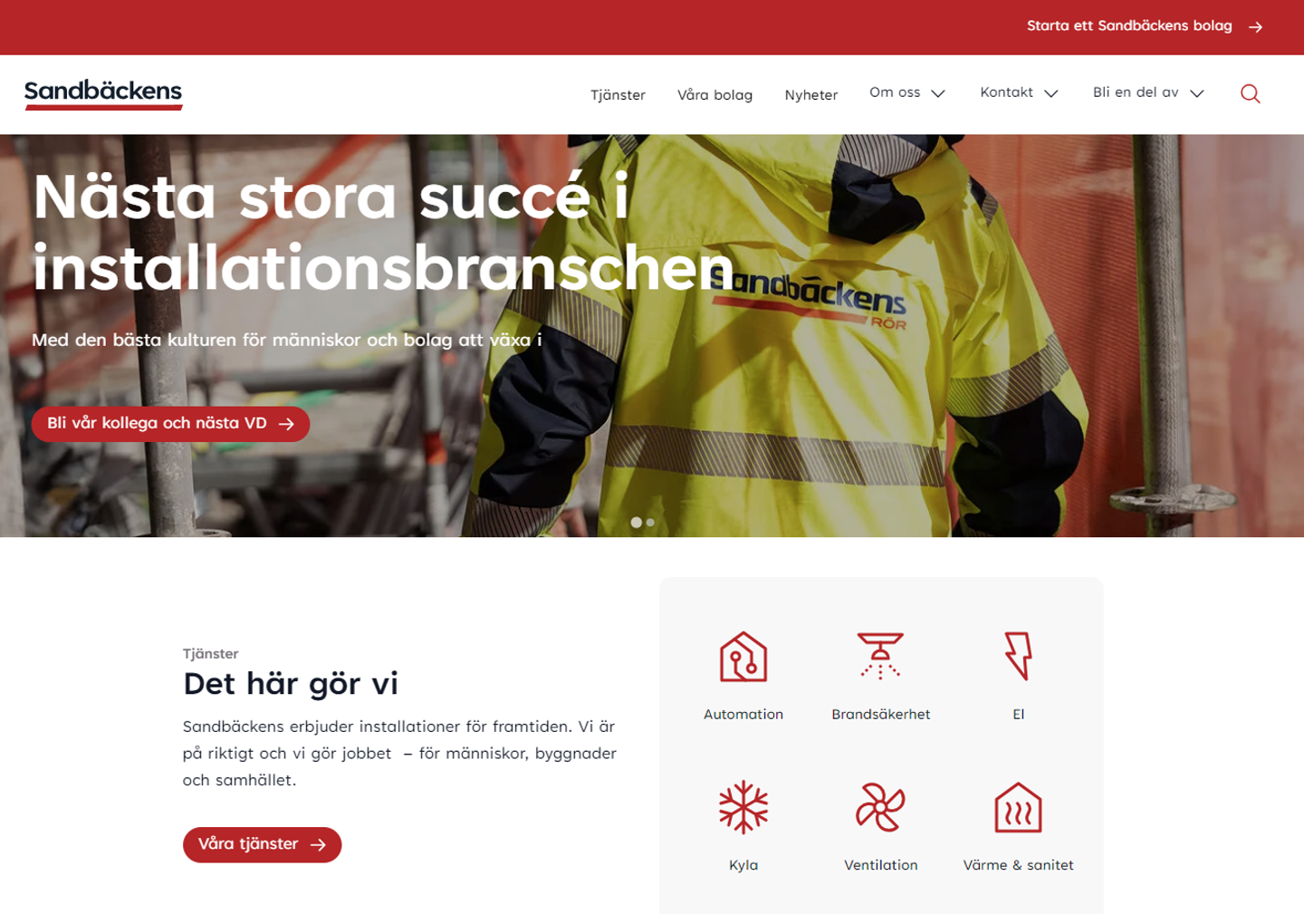 Nimlas-owned Sandbäckens launches new website