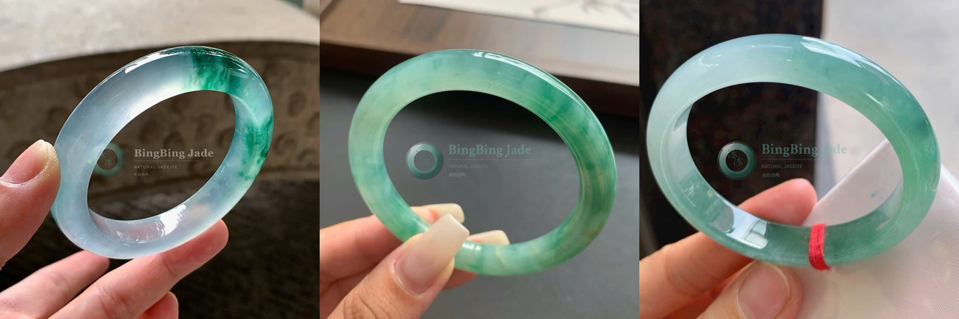 From left to right: High Translucency to Lower Translucency (High Icy to Icy Glutinous)