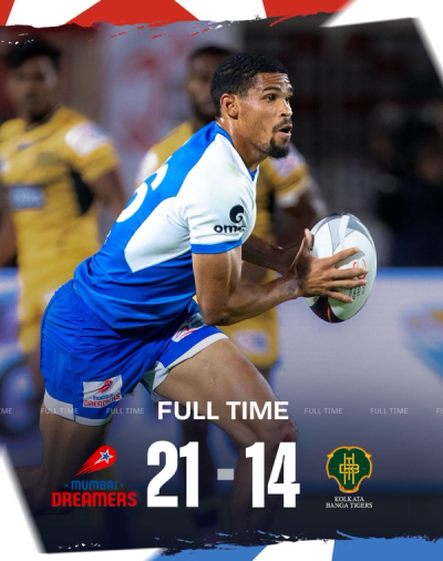 FULL TIME | Mumbai Dreamers 21 - 14 Kolkata Banga Tigers. First win secured.💪
The countdown is on.
From June 16–28,
Mumbai Dreamers return for a season packed with passion, grit, and unforgettable moments.
This is more than rugby.�This is our dream in motion. ⚡🏉
#MumbaiDreamers #RugRugMeinRugby #HSBCRPLforMen #HSBCRPLforWomen #RPL #DreamersRise