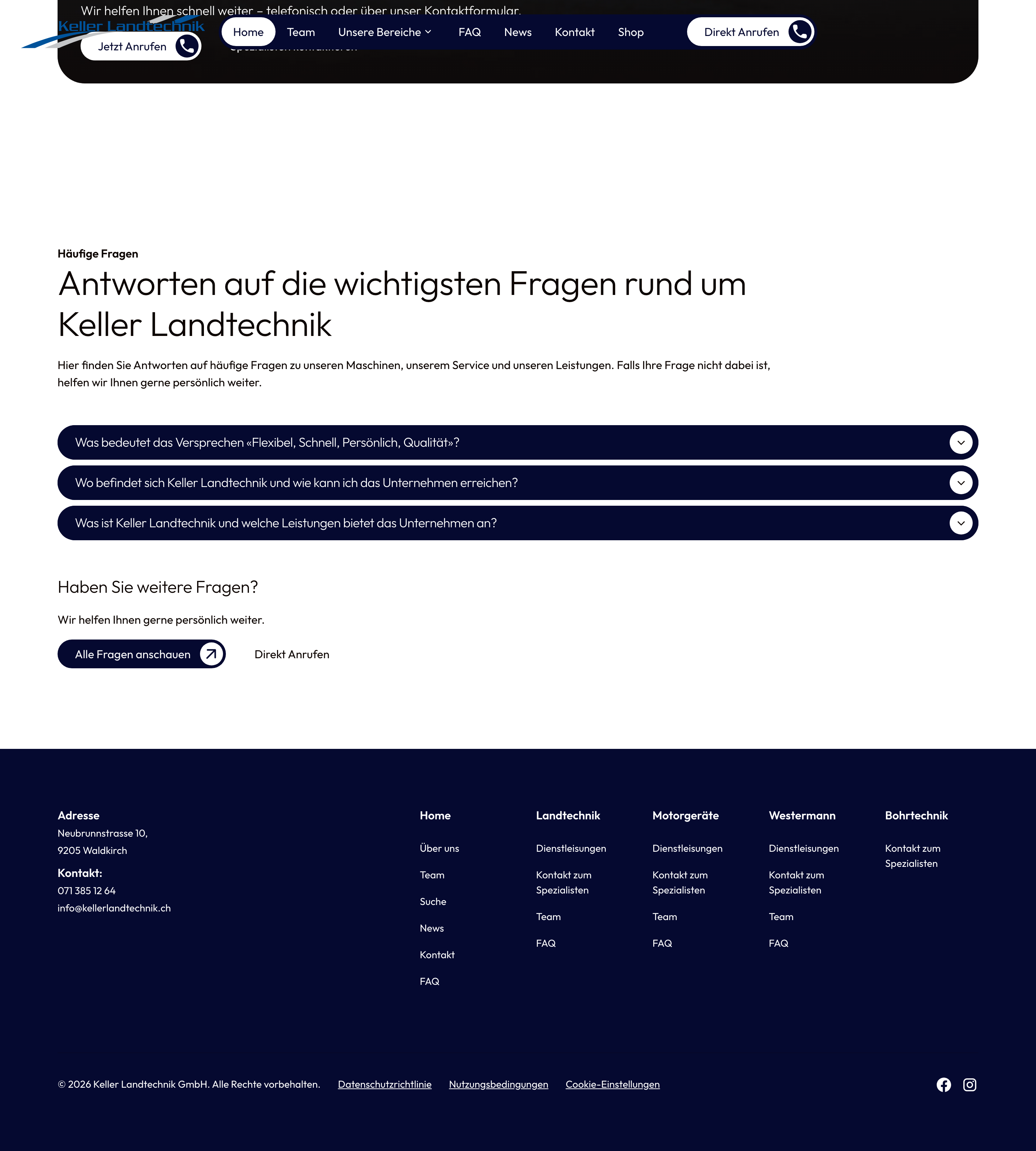 Die häufigen Fragen am Fuss der Dachseite