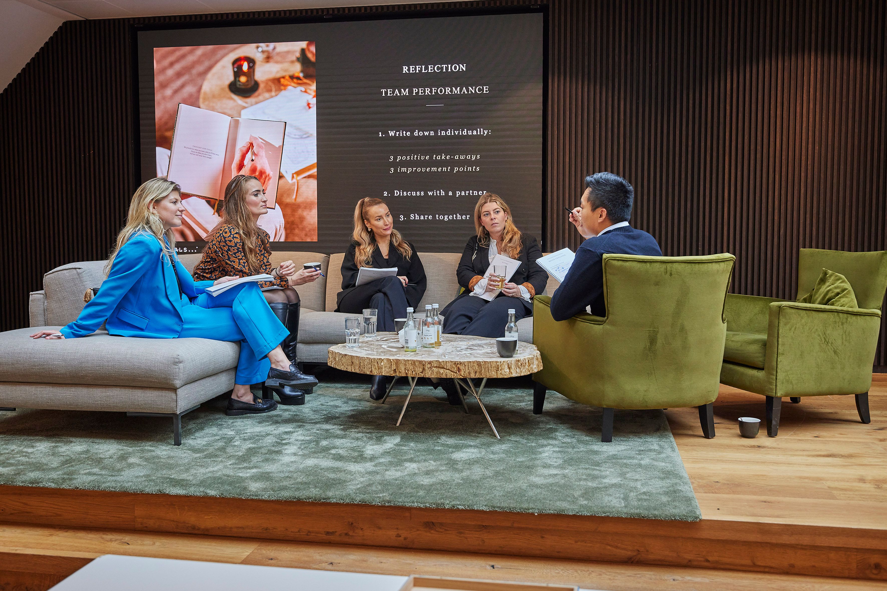 A group of young talents having a meeting