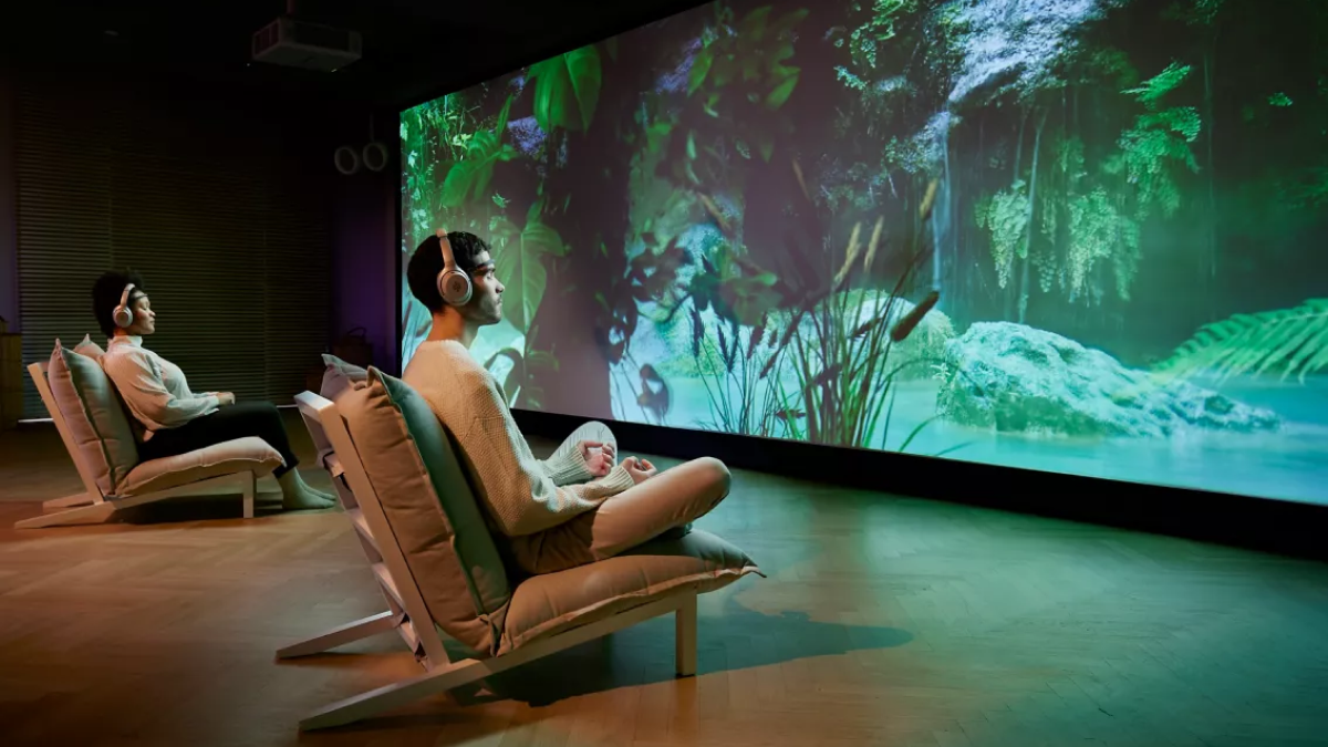 Client relaxându-se în Mind Oasis