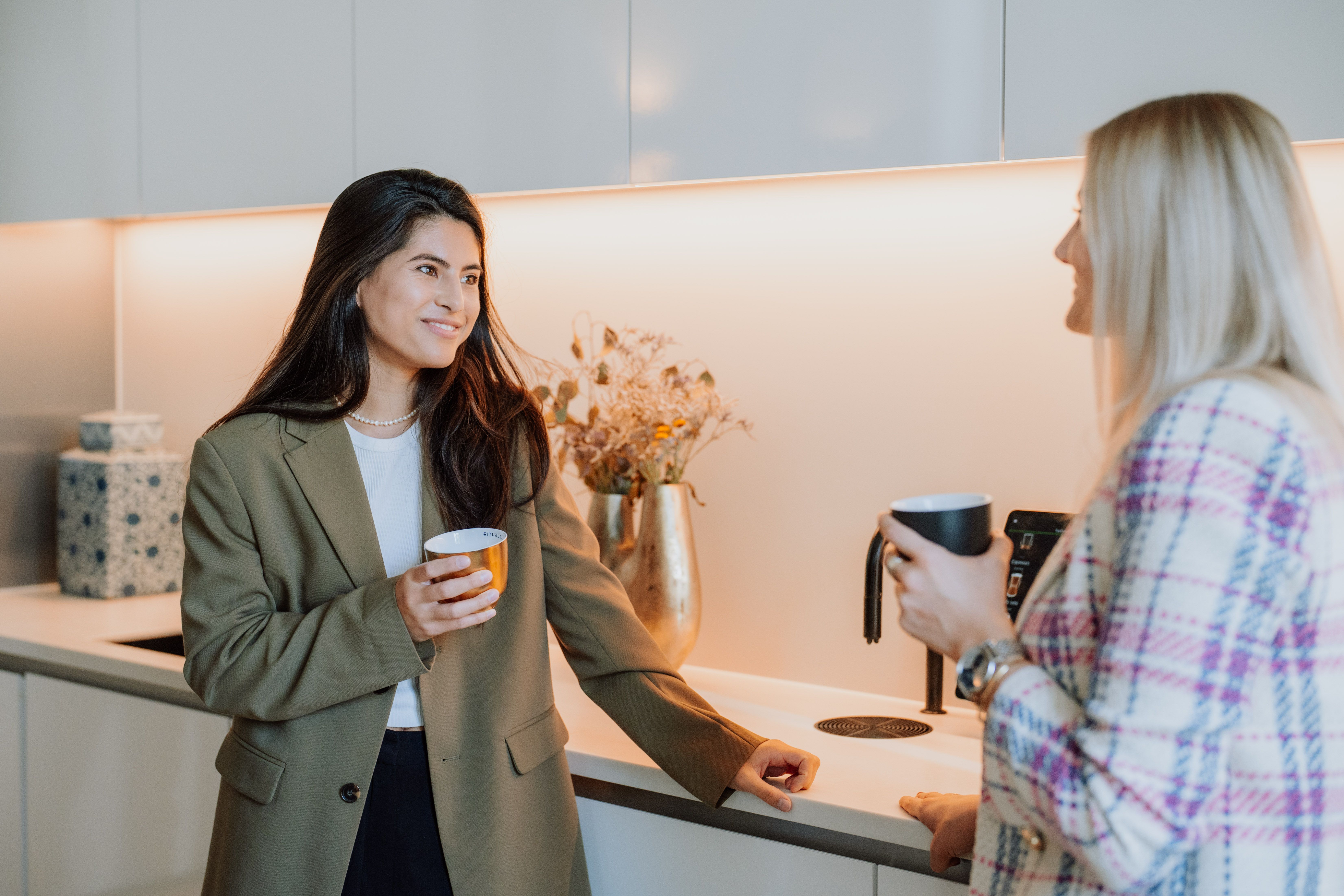 Employee having a coffee