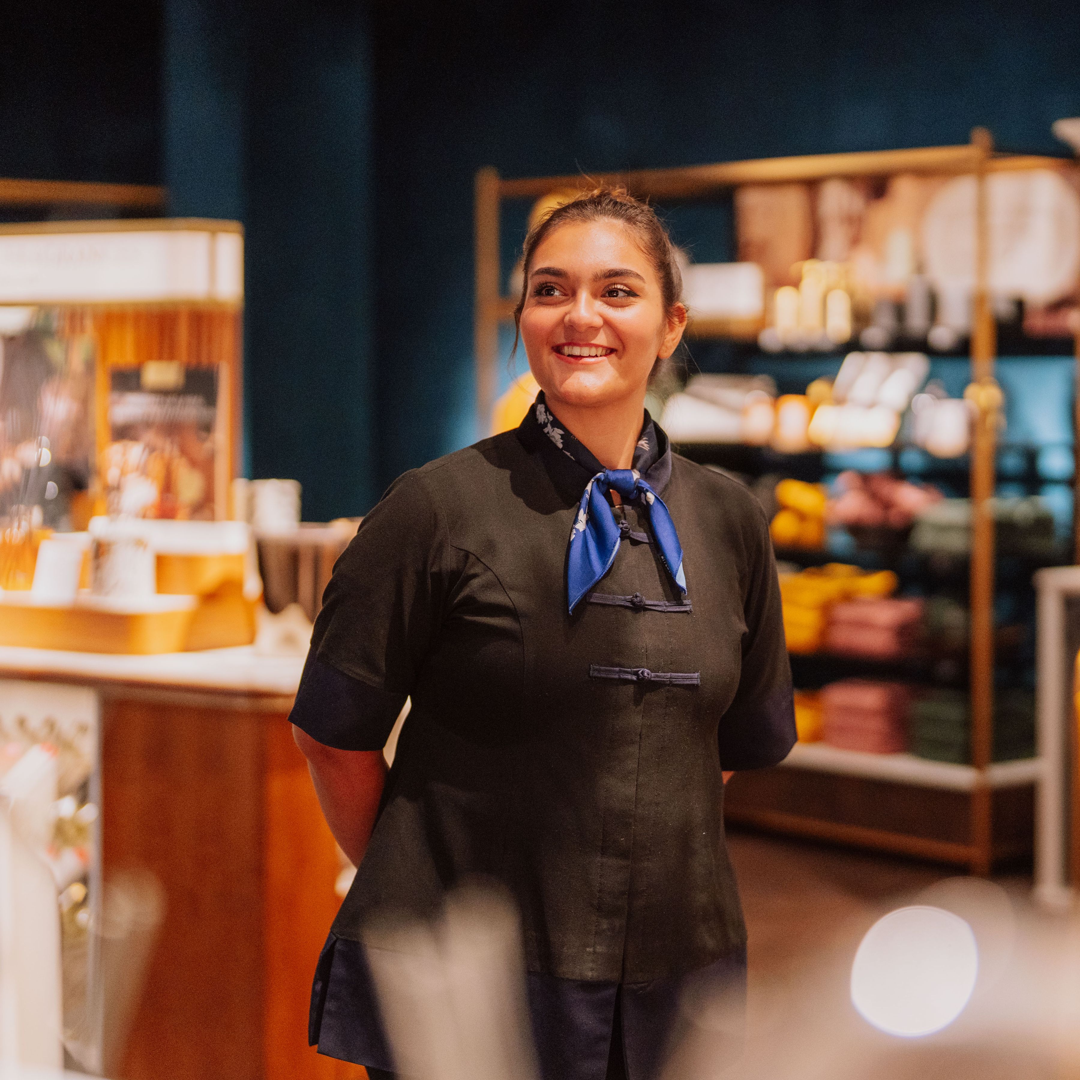 Rituals shop employee smiling