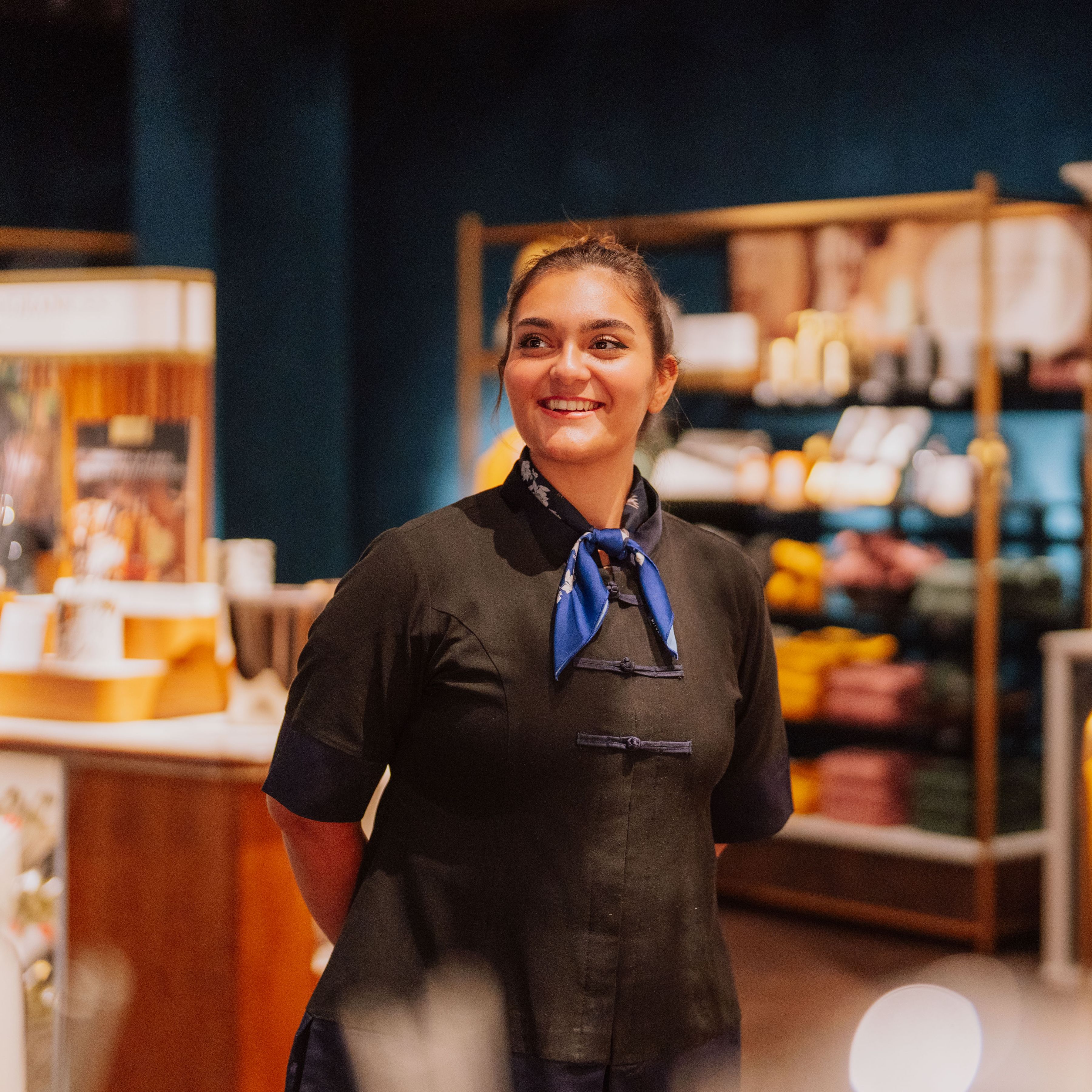 Rituals shop employee smiling