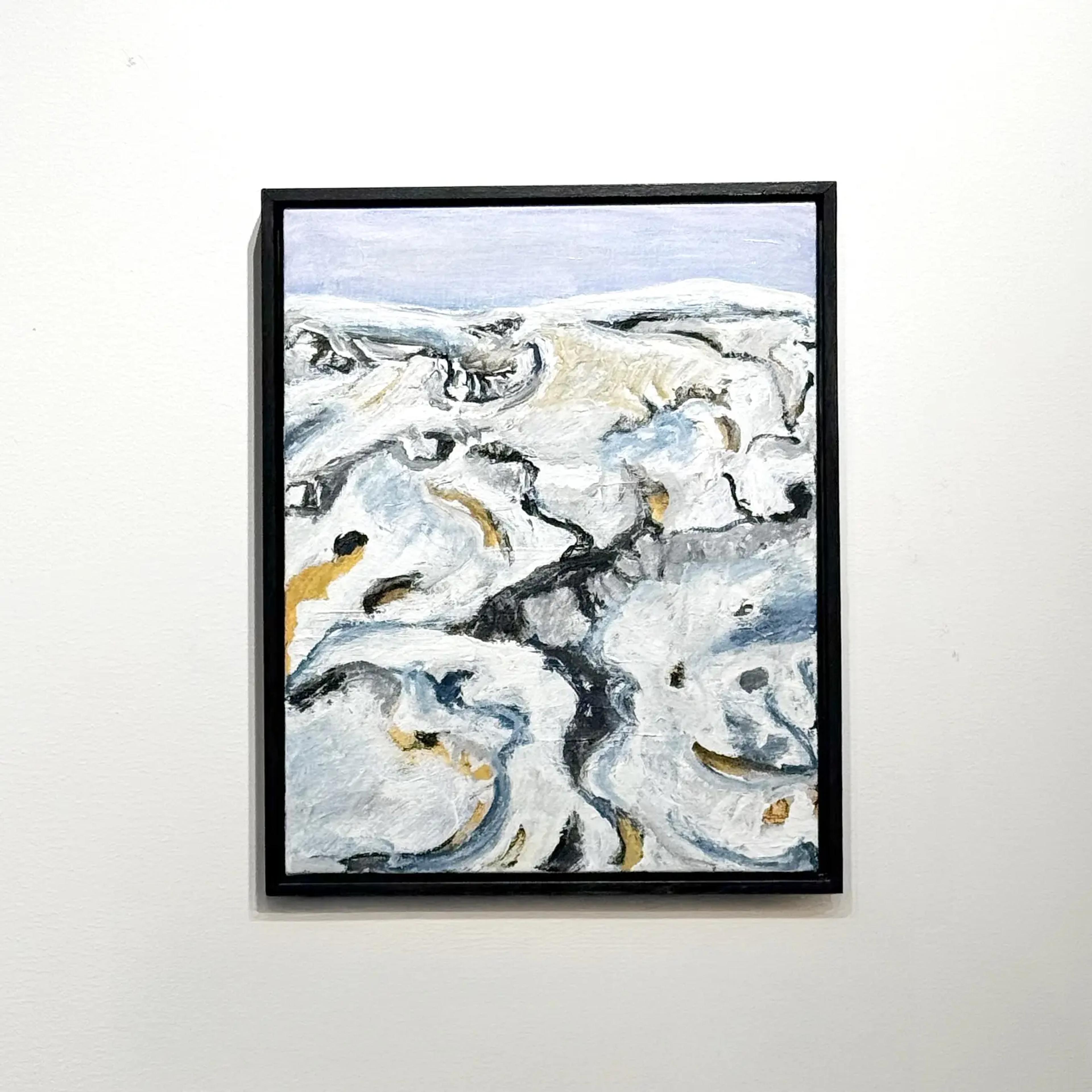 Henrik Mikkel Mikkelsgård - Ryggrad, 2024, painting on canvas with frame, 40×50cm, 