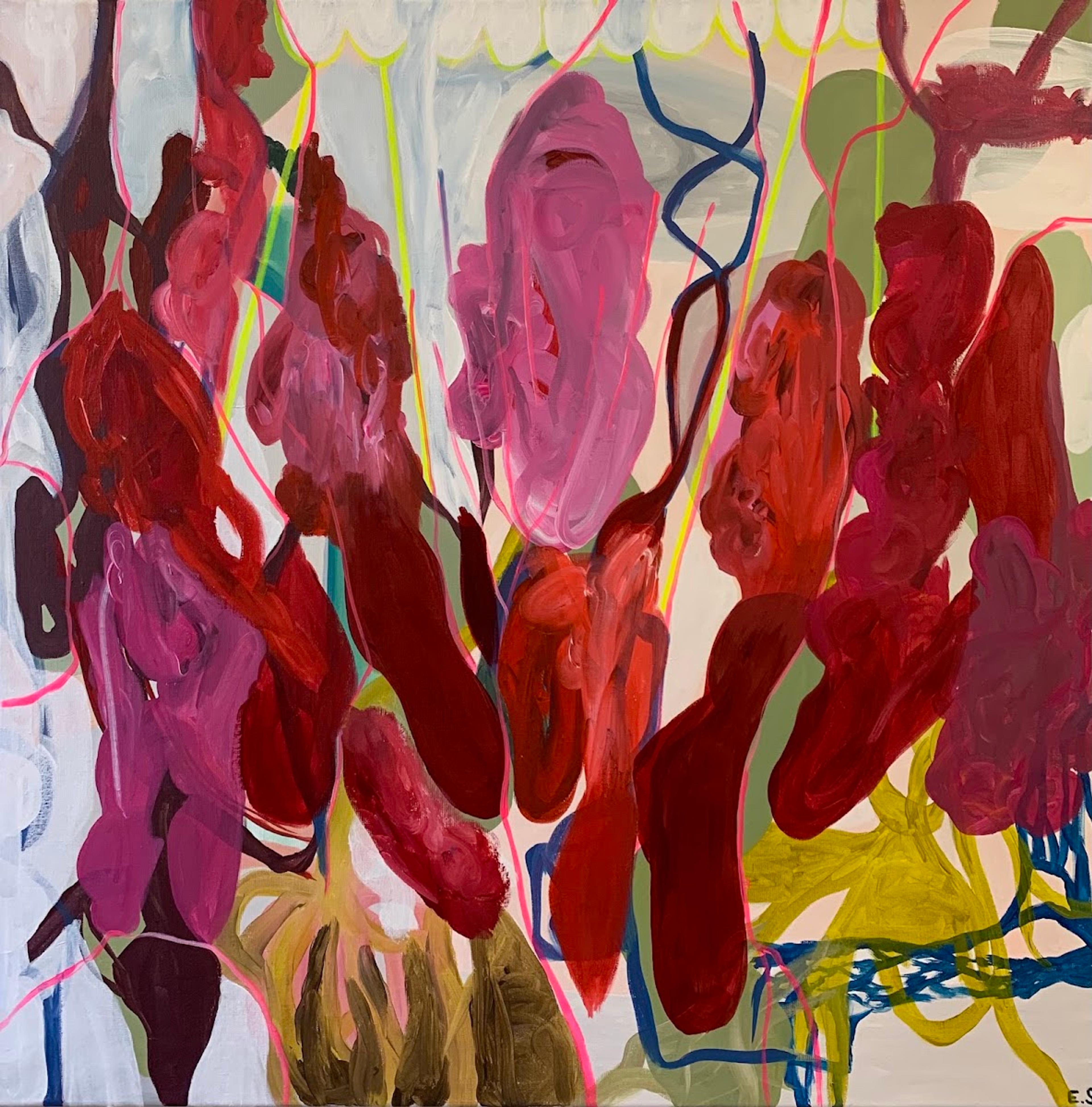 Eline Smith - Inner energy I, 2021, acryl on canvas, 100x100cm