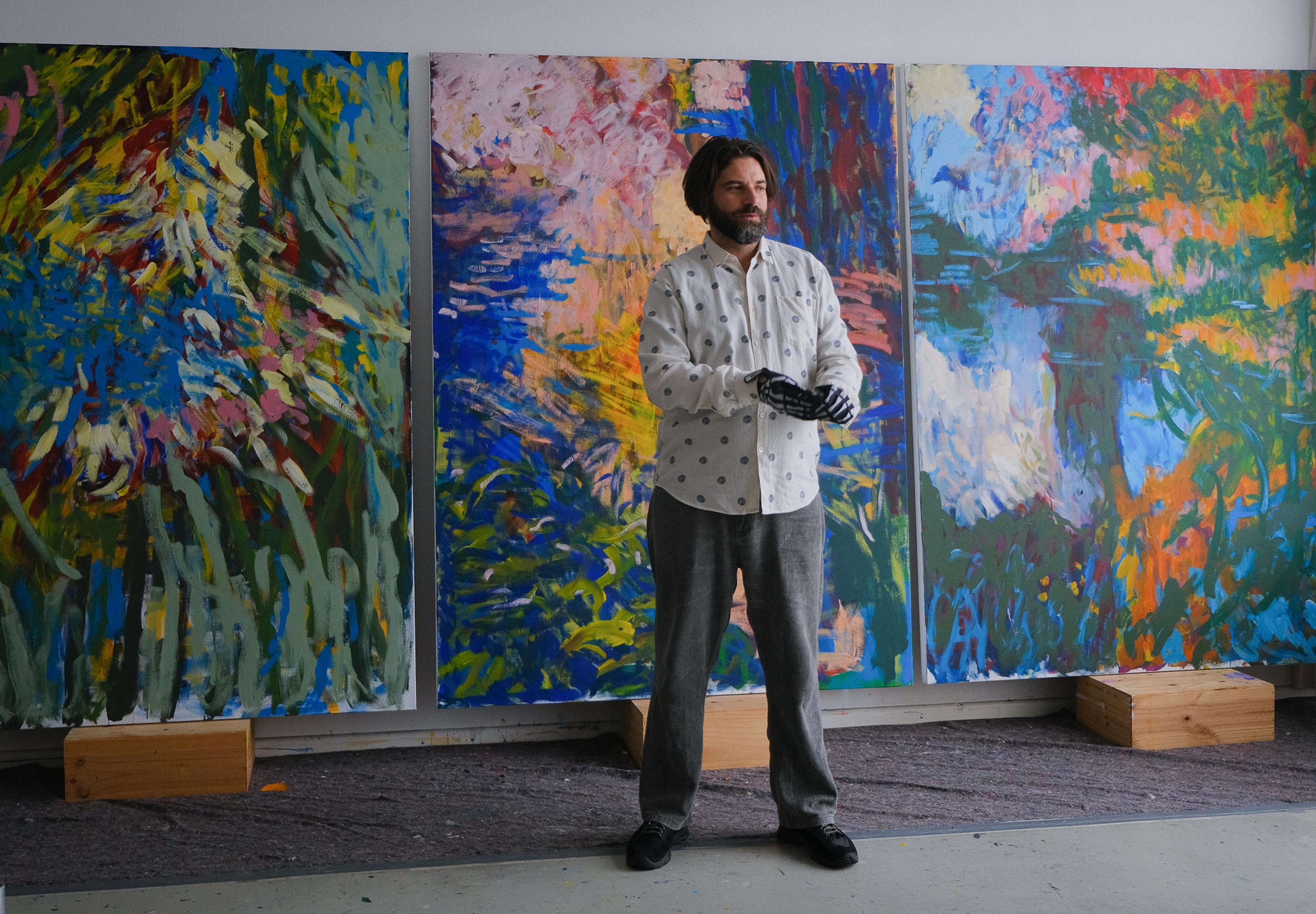 Jon Merz at his art studio in Berlin. Photo: Kari Ane Golf.