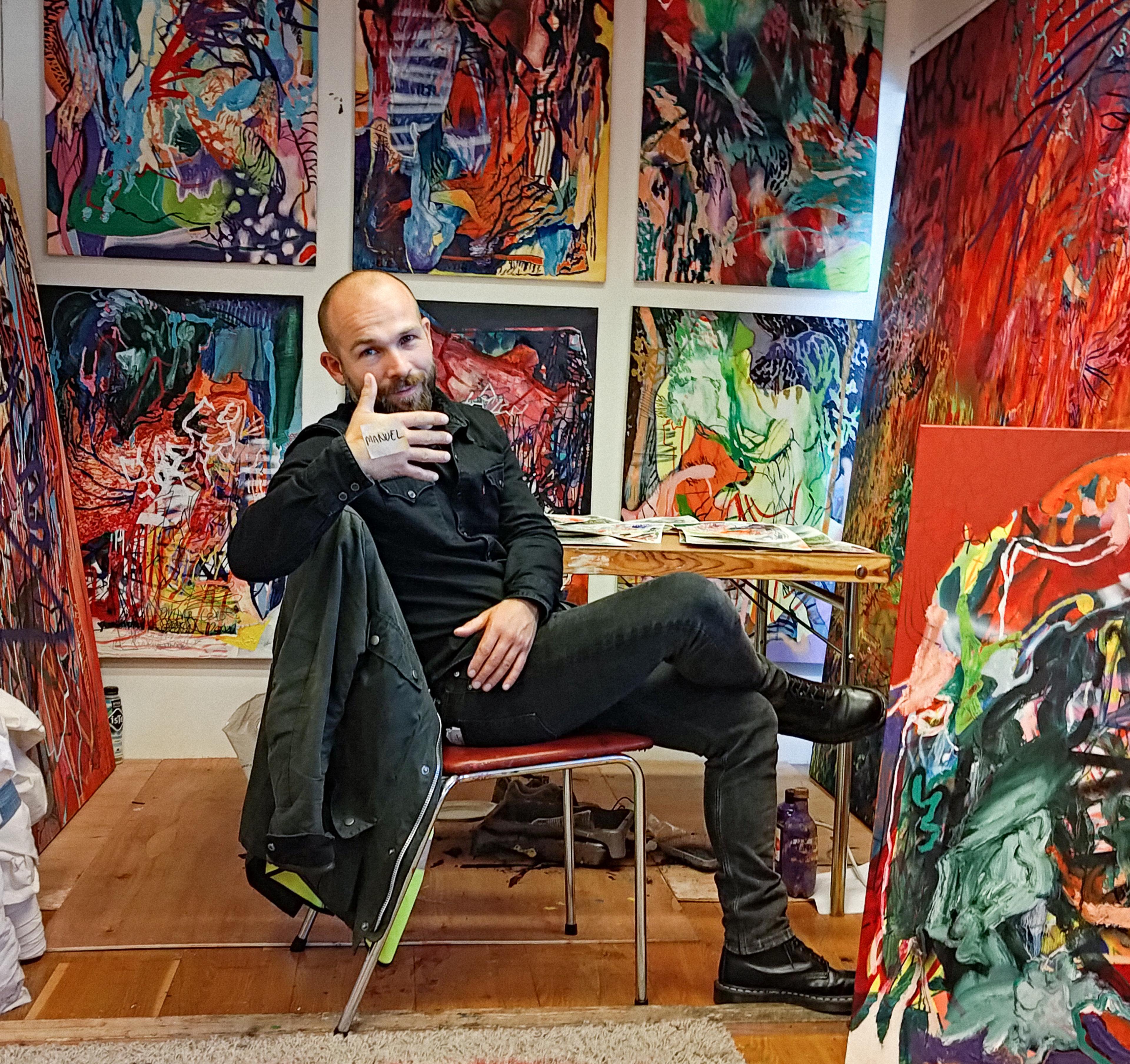 Manuel Portioli in his studio. Photo: Marianne Hvattum Løken