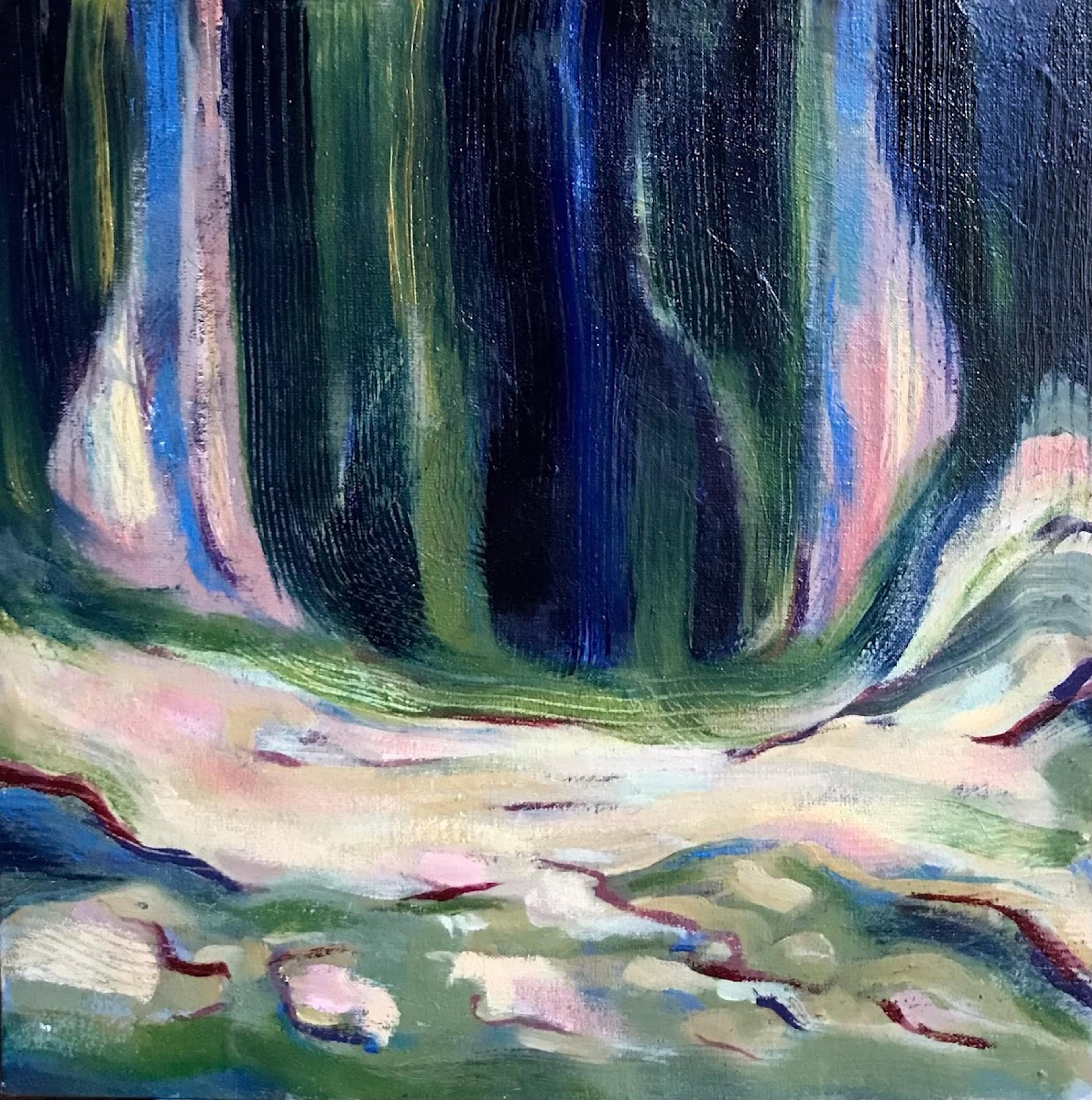 Elin Eriksen - Forest, 2022, oil on wooden plate, 30×30cm