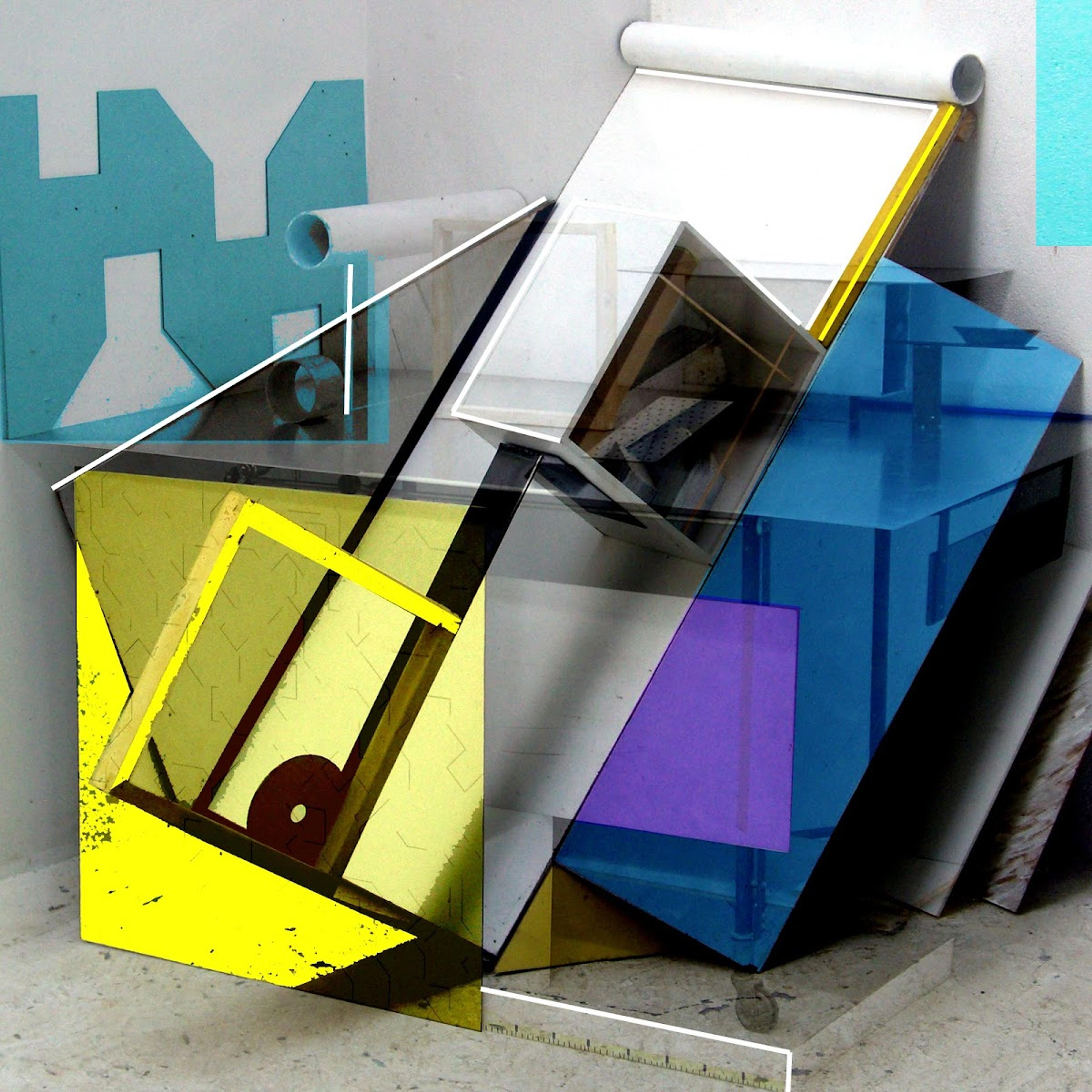 Kjell Varvin - fra serien MULTINSTALL (#15), 2012, overlappende fotografier av installasjoner, serie #1-24 digital trykk på papir opplag 5/5 m. ramme 64x44 cm. Mer info