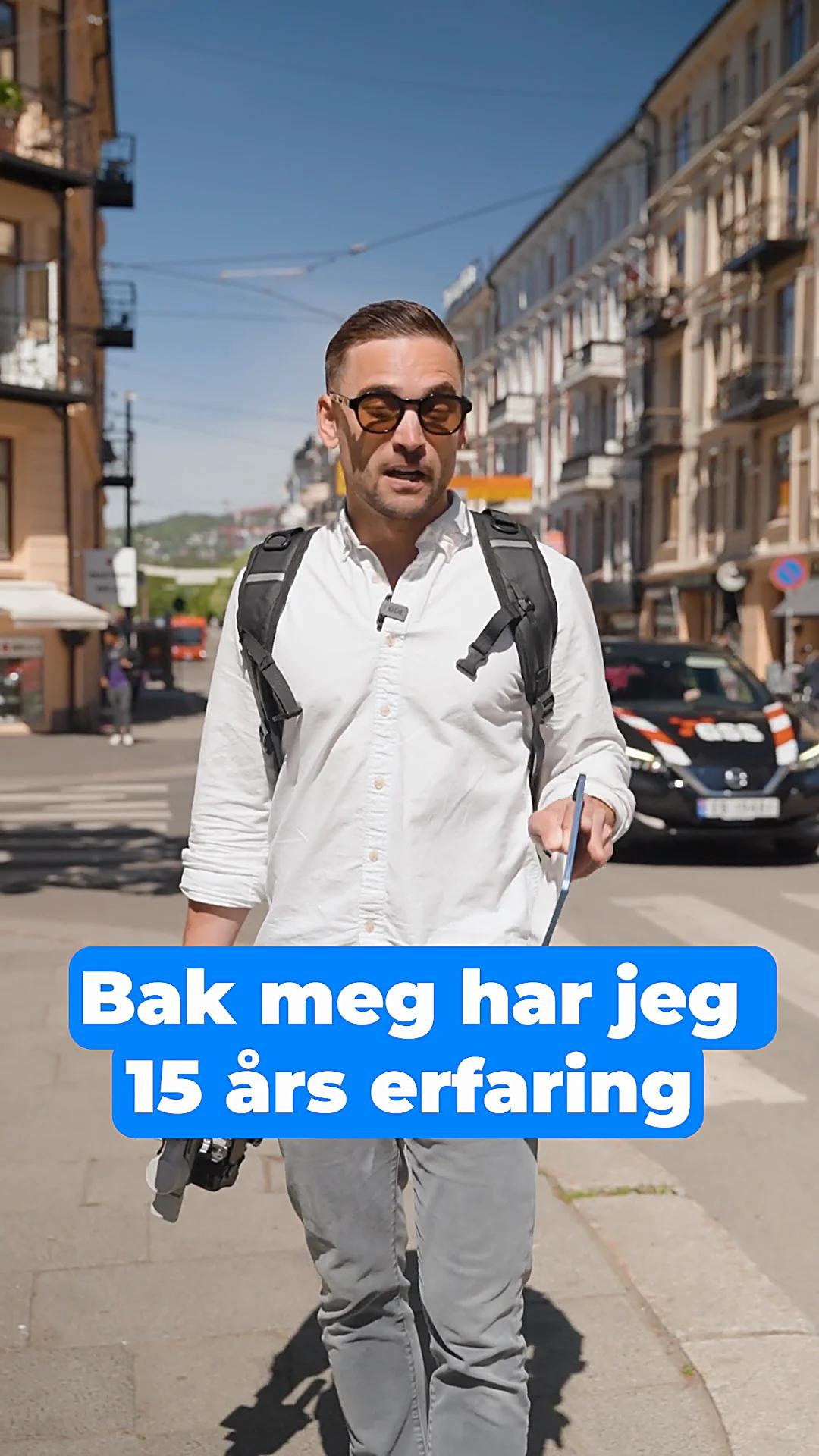 Joonas Elevate Productionsist päikeseprillidega päikeselisel Majorstueni tänaval