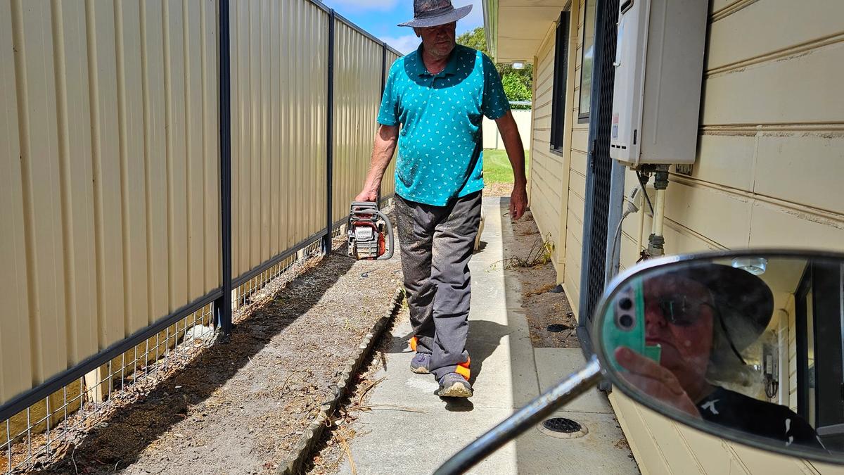 helping at the work site