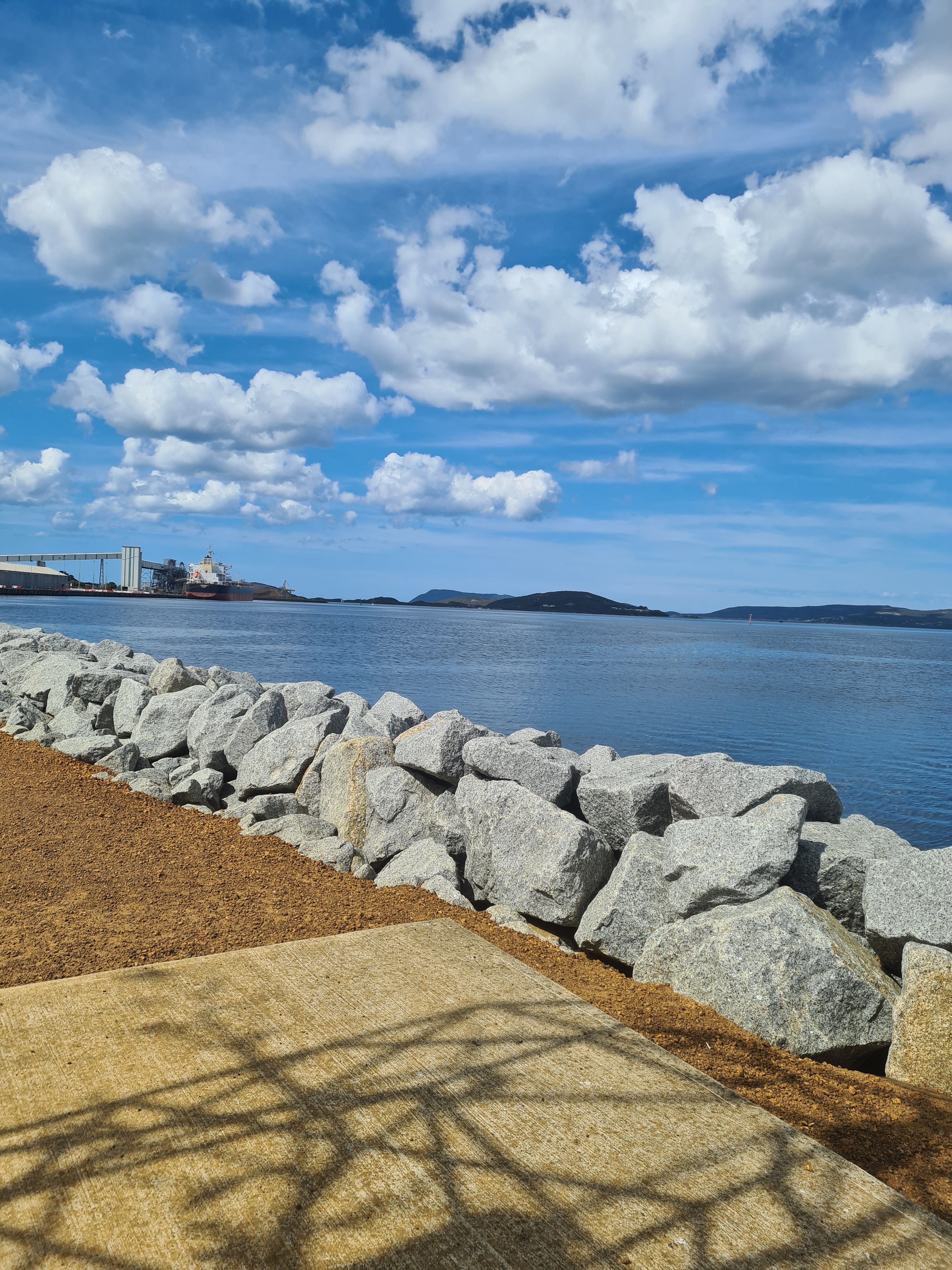 look out from the marina