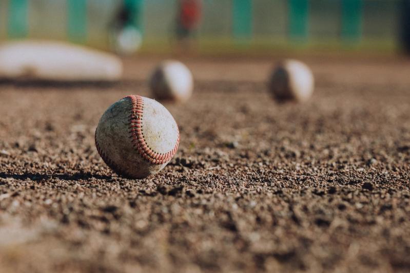 baseball on infield dirt