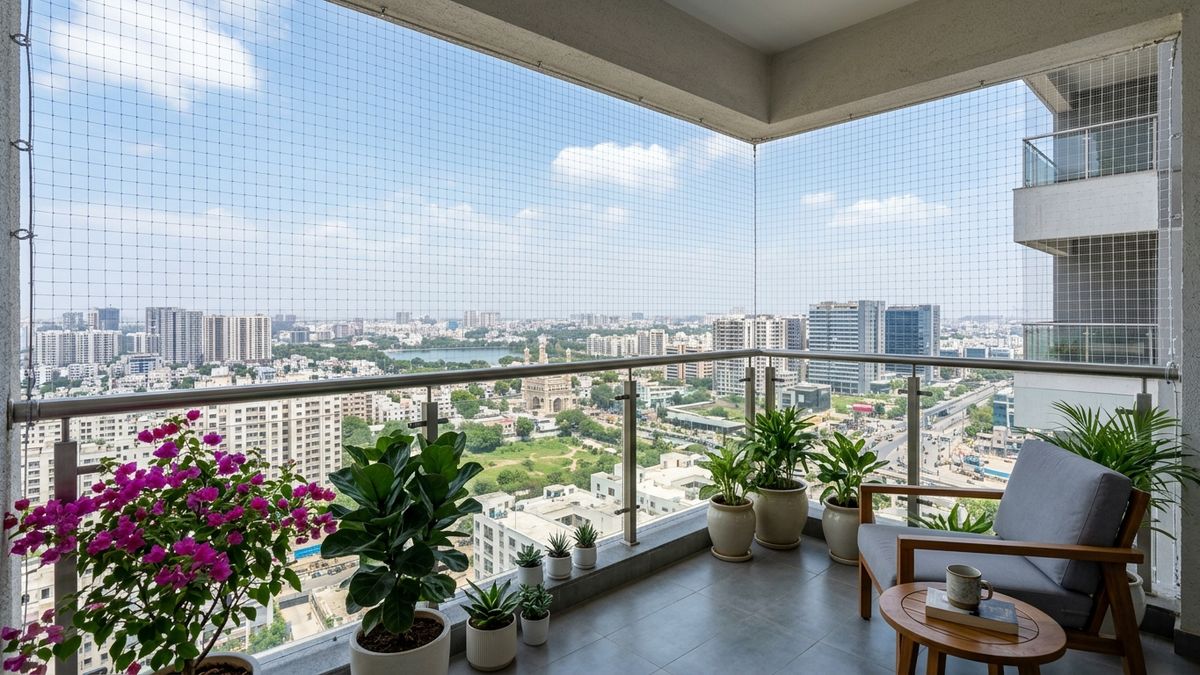 Balcony Netting for High Winds: How Sharon Safety Nets Withstand Hyderabad Storms