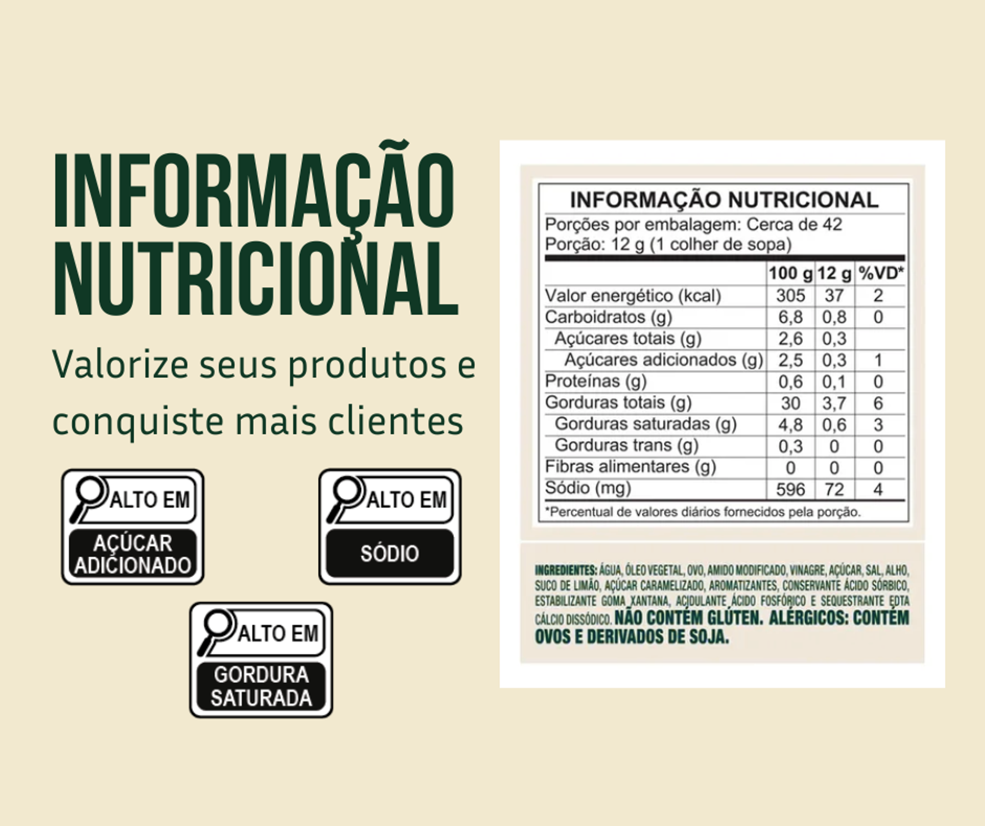 A rotulagem nutricional valoriza seu produto e atrai clientes.
