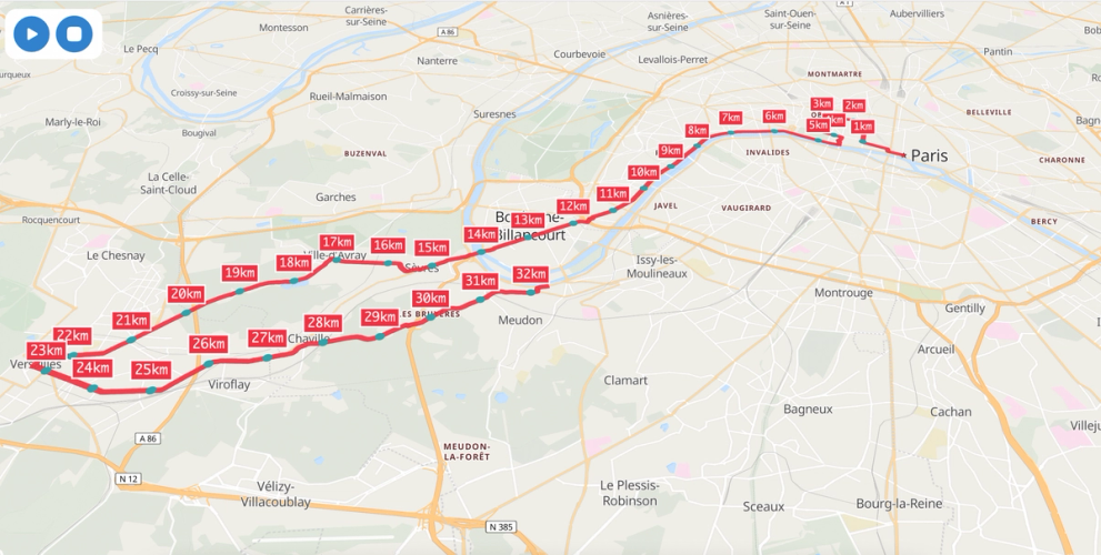 Paris 2024 Marathon Map: Everyone's Invited!