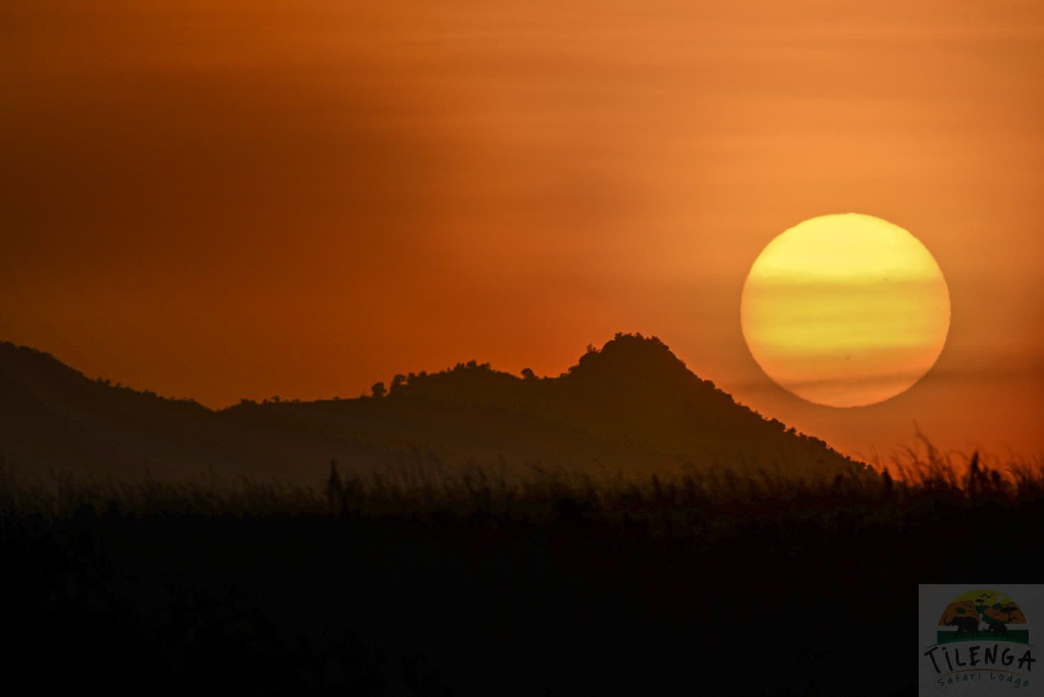 The sun setting over Murchison Falls National Park