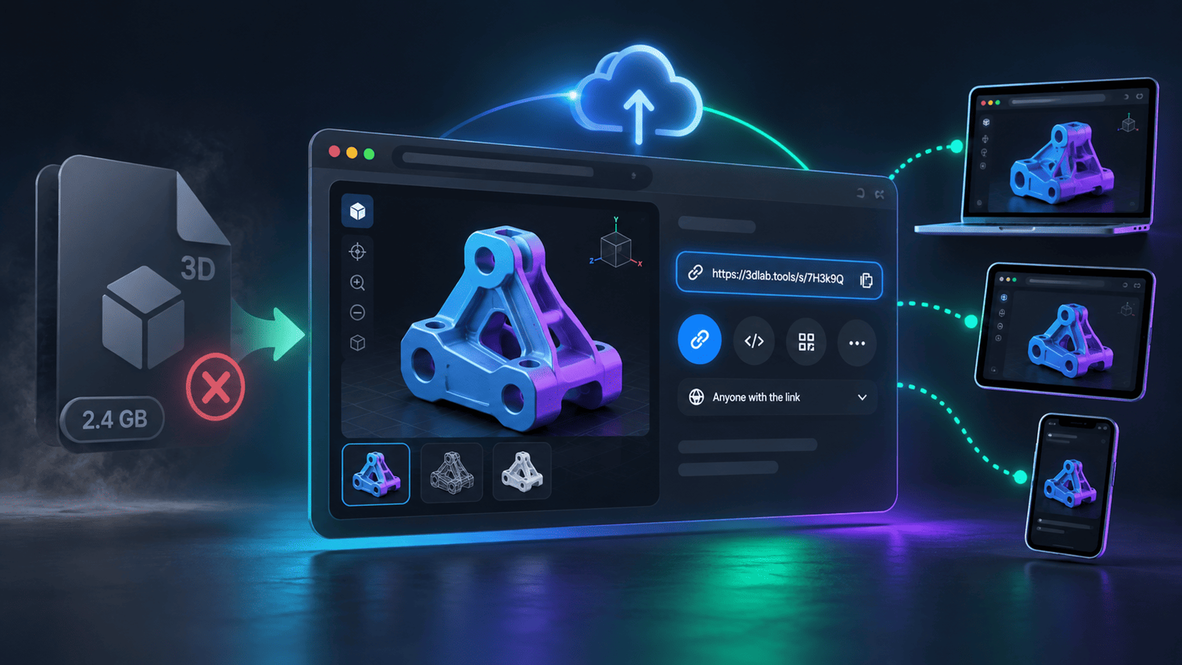 How to Share 3D Models Online Without Sending Large Files