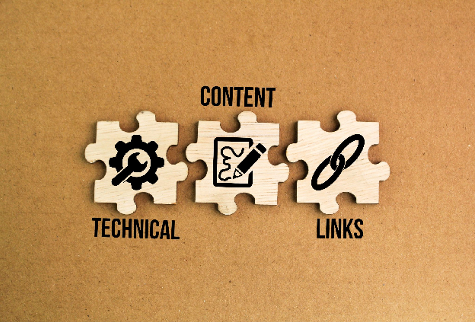 Illustration of backlink competitor analysis — a magnifying glass over a network of interconnected website links.