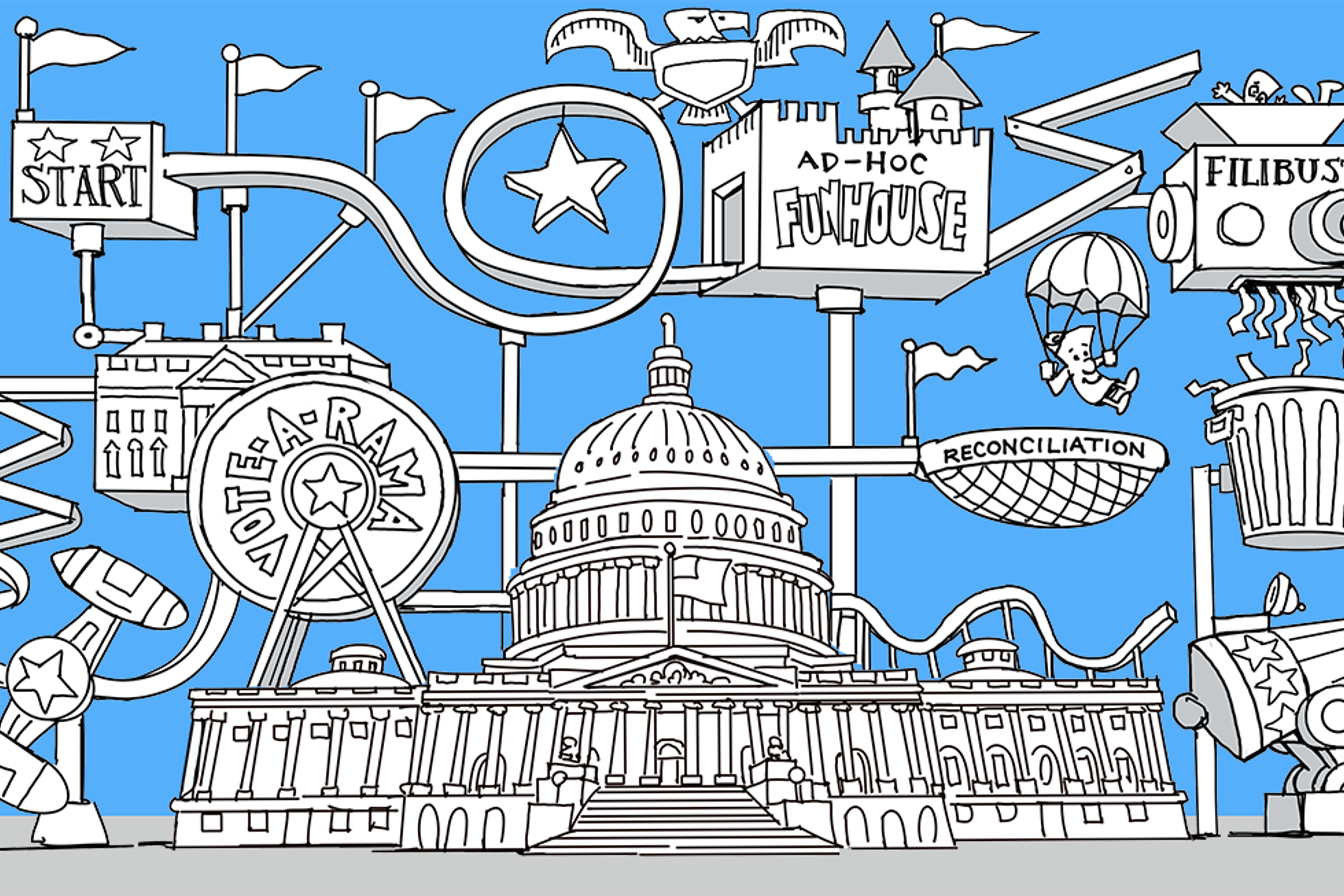 Animation of a bill progressing through Congress