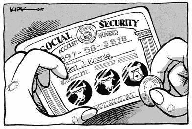 Illustration of a social security card