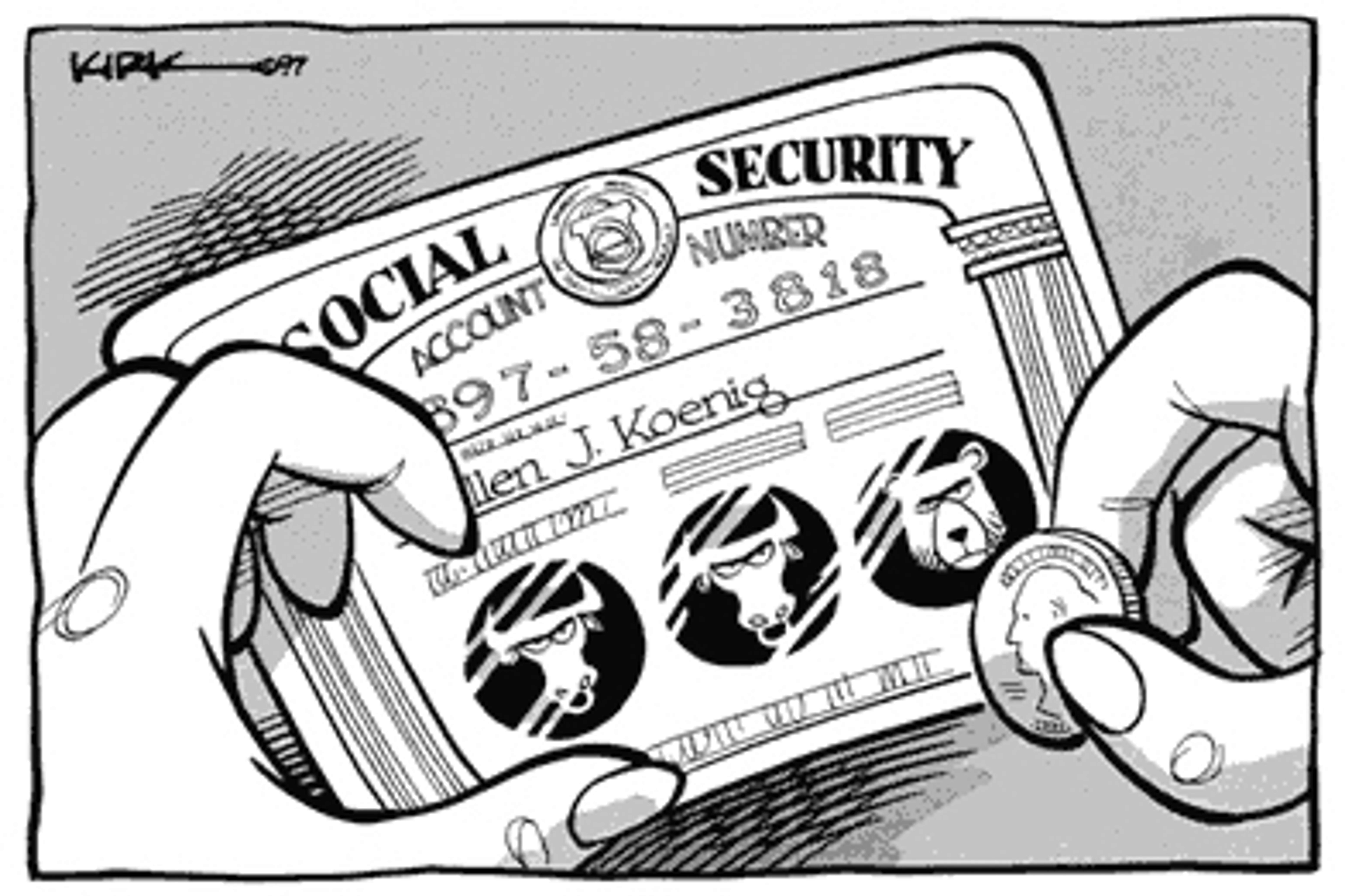 Illustration of a social security card