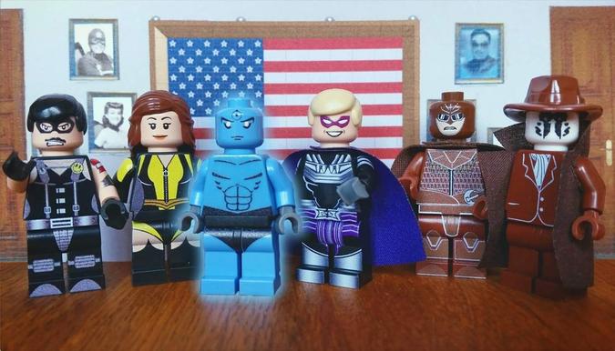 Watchmen scene recreated with LEGO
