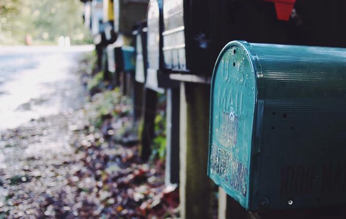 Row of mailboxes