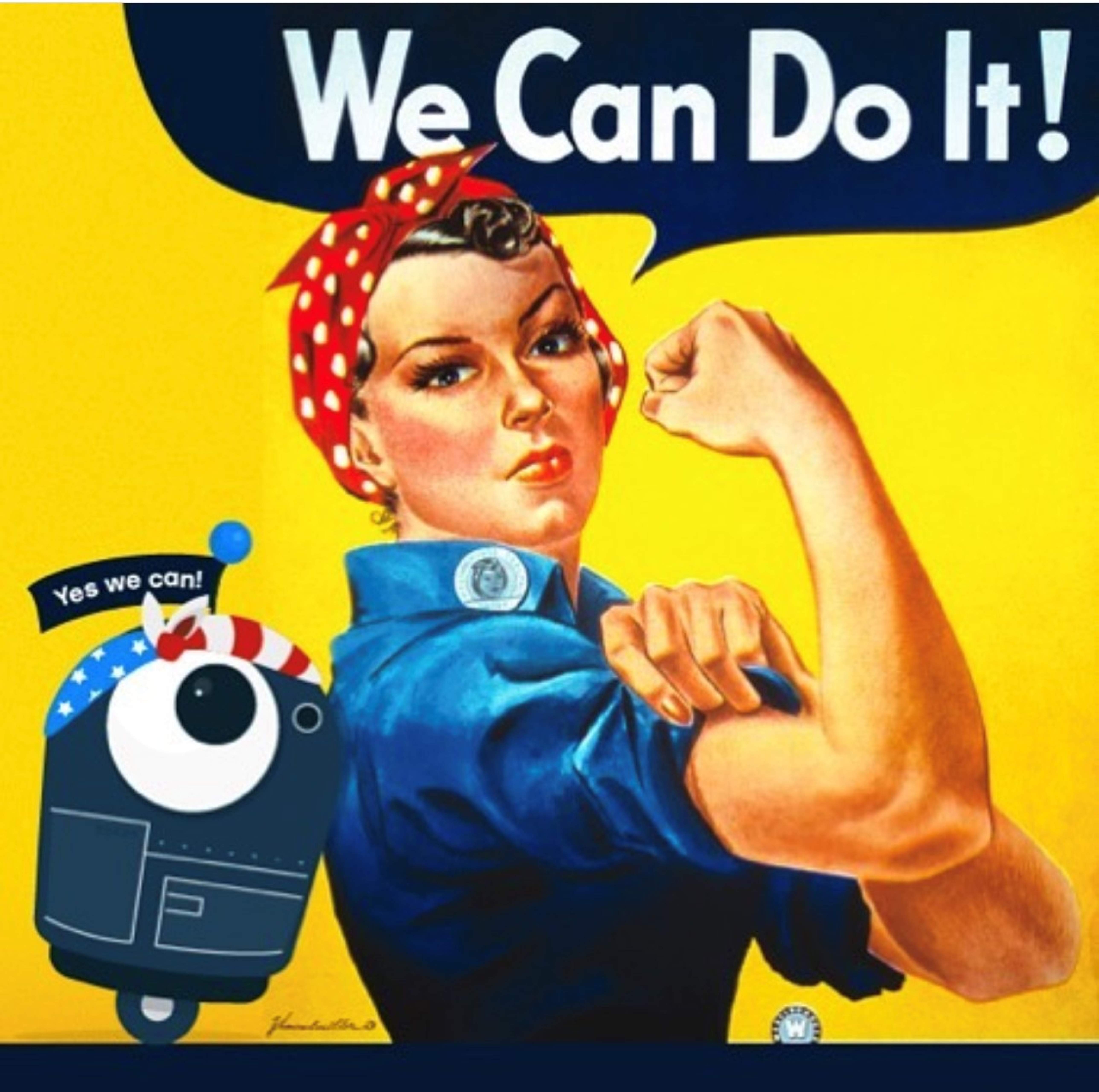 Rosie the Riveter and Rosie the Resistbot