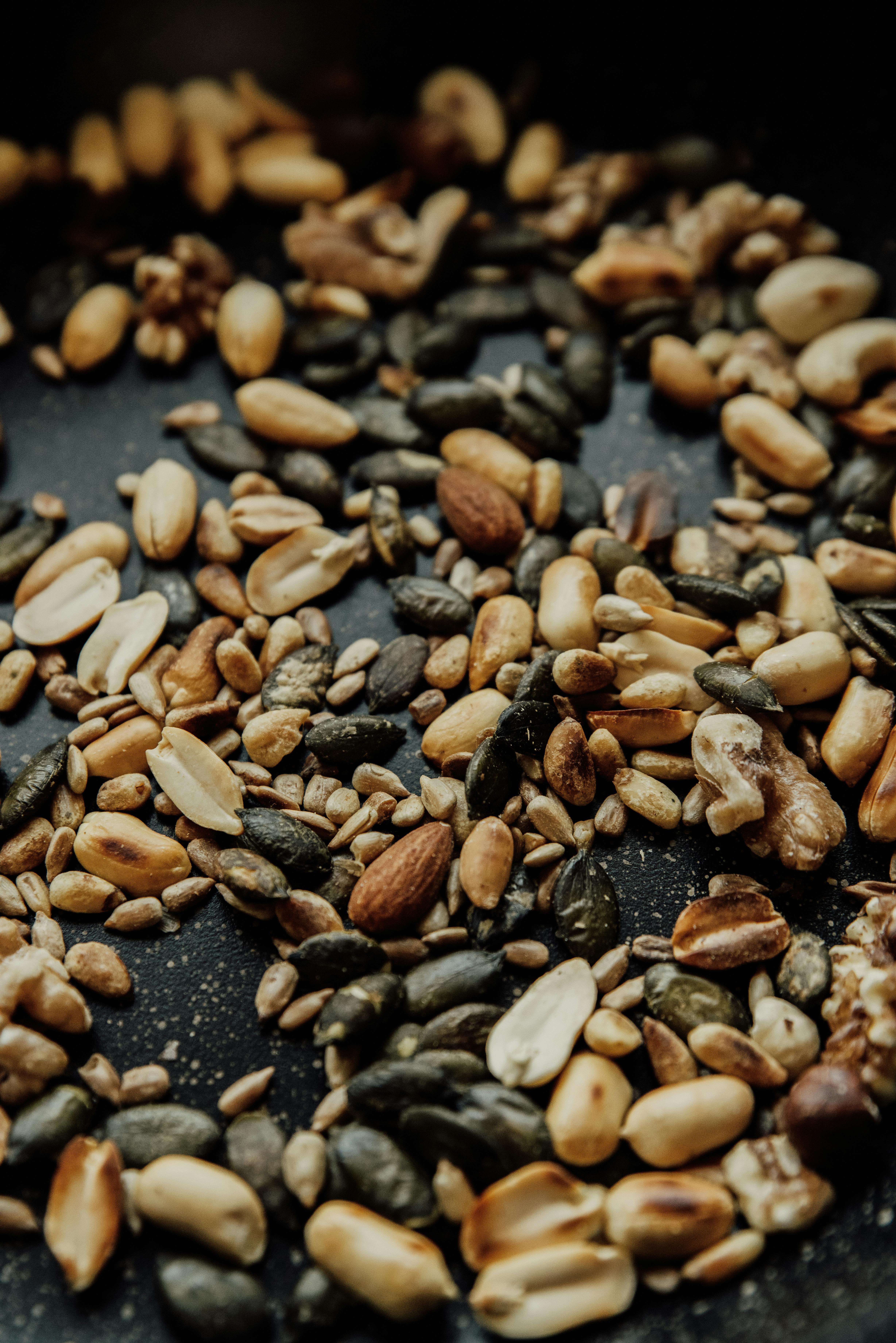 an assortment of mineral rich nuts
