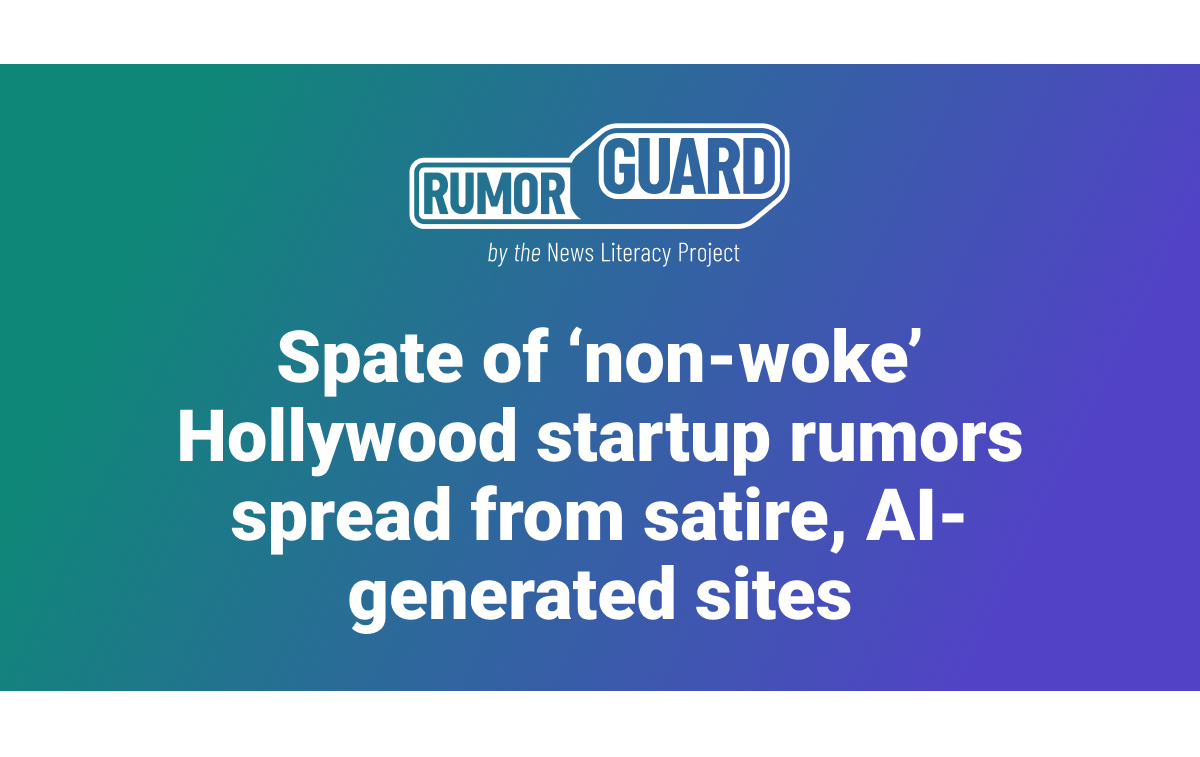 Spate of ‘non-woke’ Hollywood startup rumors spread from satire, AI ...