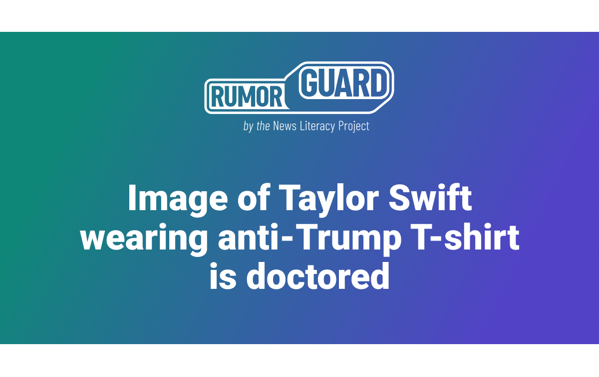 Image of Taylor Swift wearing anti-Trump T-shirt is doctored