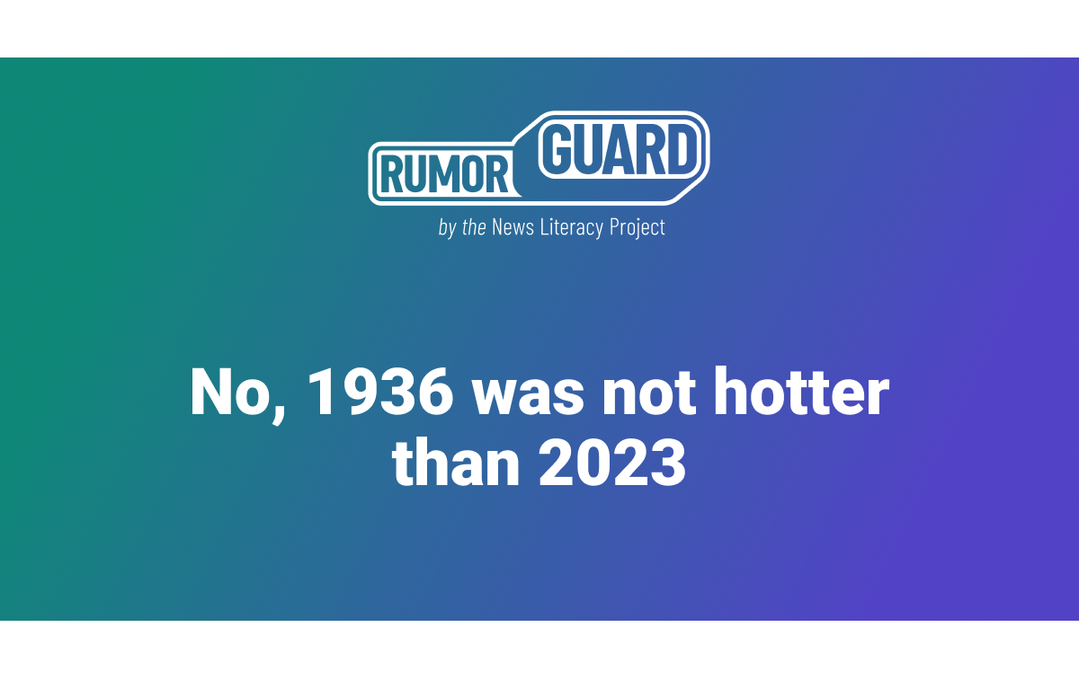 No, 1936 was not hotter than 2023