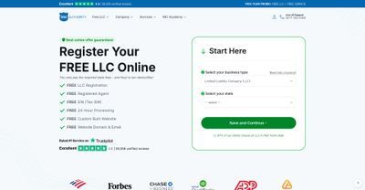 Inc Authority website screenshot