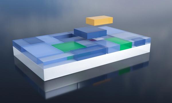 A colored cube symbolizing a data layer