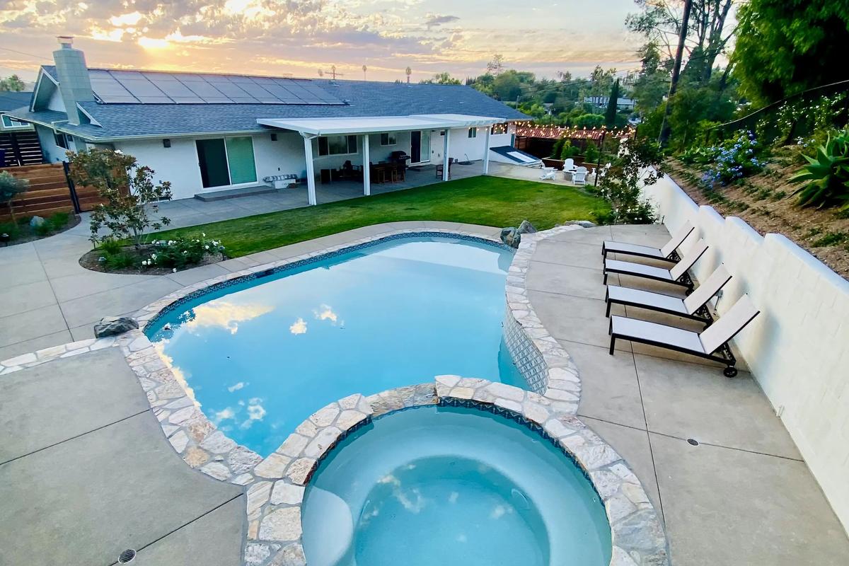 After design and pool remodel in Vista CA