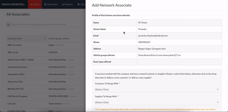 How to add an associate