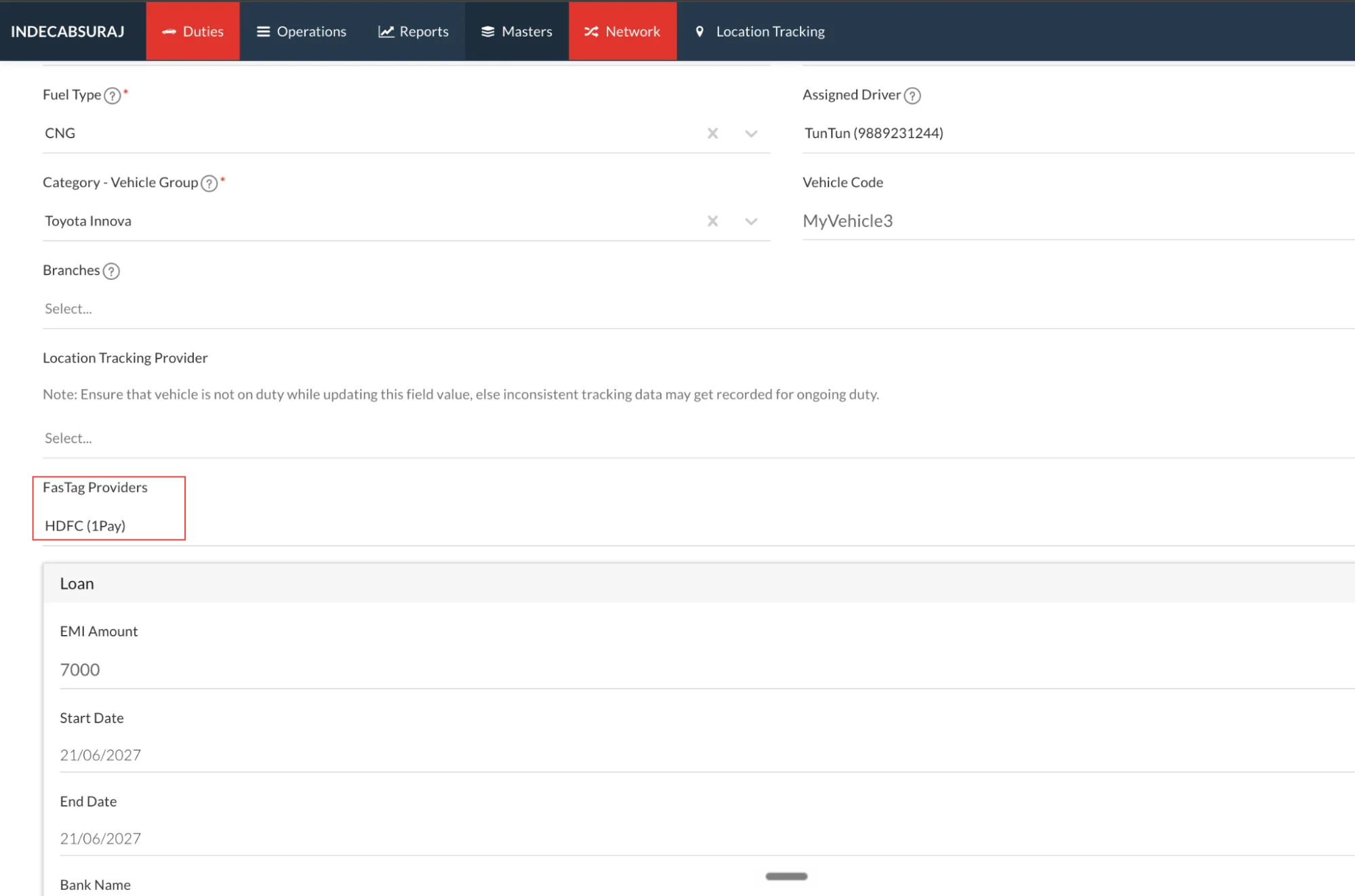bind fasttag provider