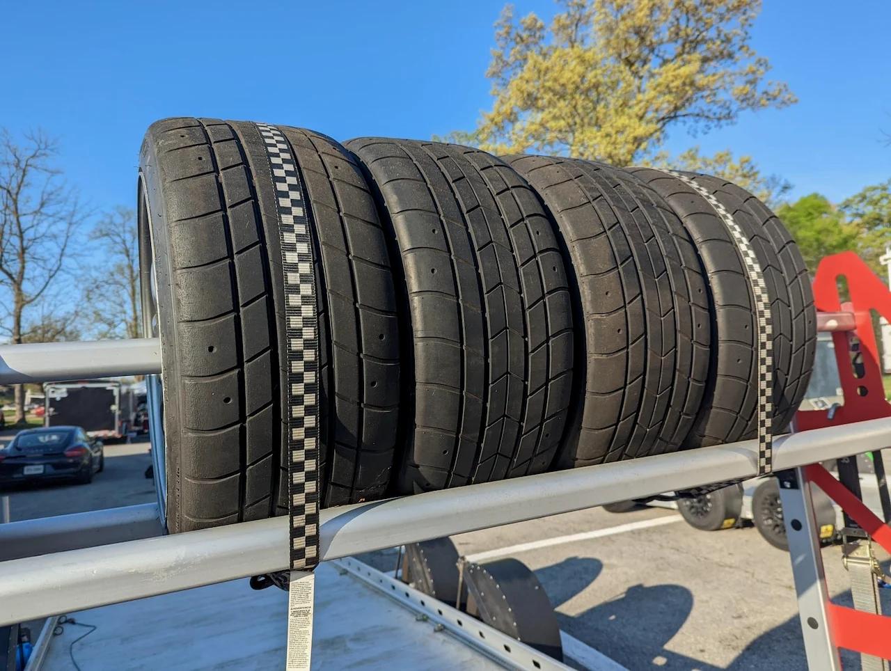 Securing tires on a Tire Rack