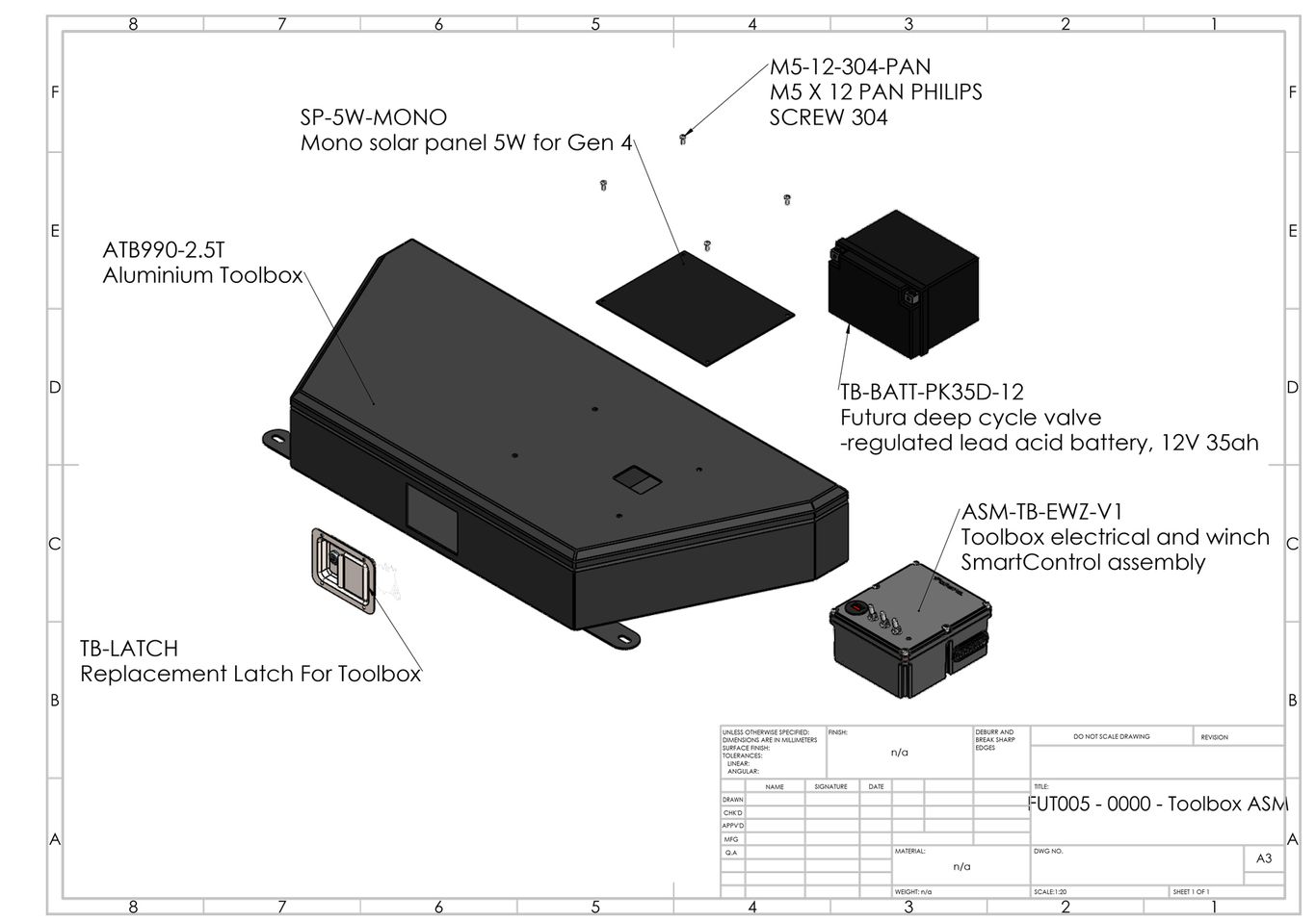 Tool Box | Parts Diagram | Futura Trailers