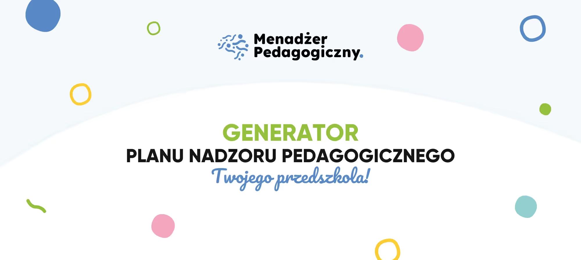 Generator Planu Nadzoru Pedagogicznego Przedszkola